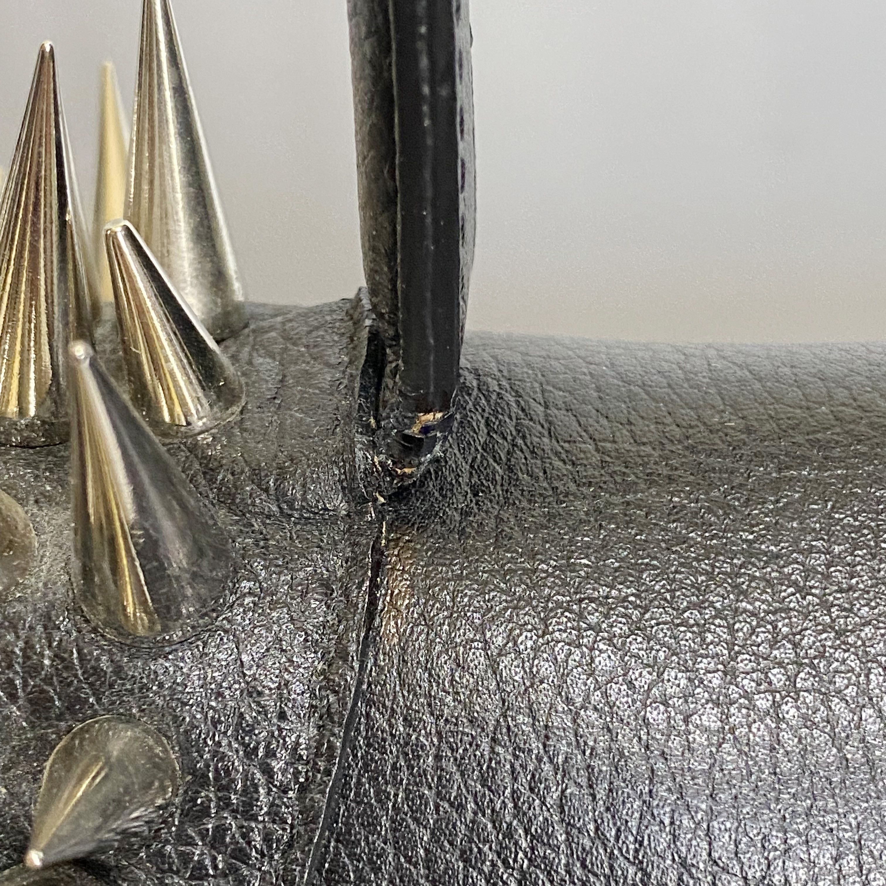 Other LYA LYA The Vault Black Leather Spiked Top Handle Bag Size ONE SIZE - 11 Thumbnail
