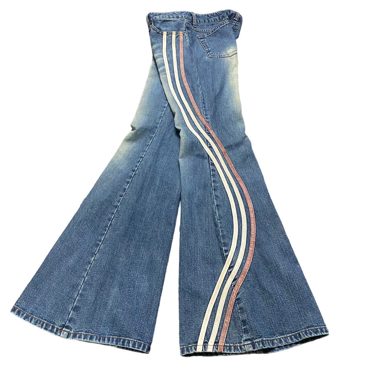 Japanese Brand Super Flare🔥 ALGONQUINS Hypnotic Denim Flare Jeans Size 28" / US 6 / IT 42 - 1 Thumbnail