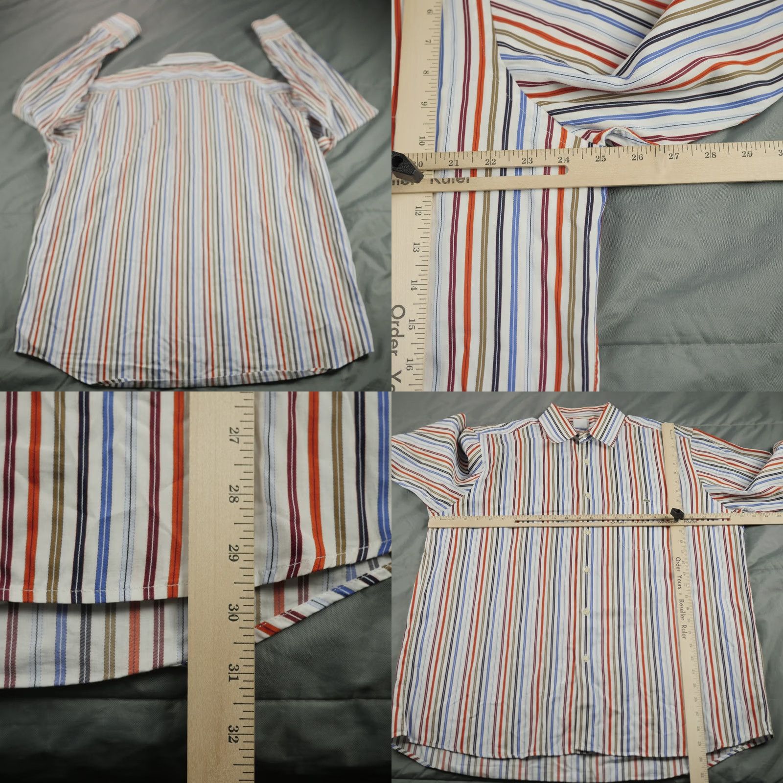 Lacoste Lacoste Shirt Mens XL Multicolor Striped Button Up Long Sleeve Cotton Size US XL / EU 56 / 4 - 8 Thumbnail