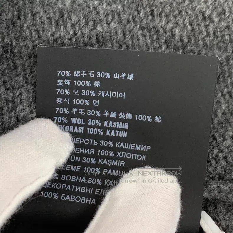 Prada Prada 22 gray logo round-neck wool mixed cashmere knitted Size XS / US 0-2 / IT 36-38 - 9 Thumbnail