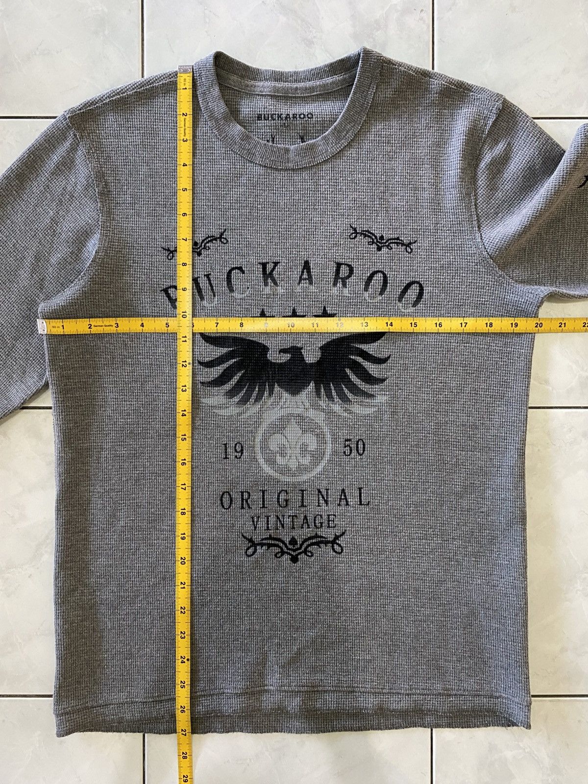 BUCKAROO Buckaroo Vintage Thermal Waffle Knit Eagle Graphic Crewneck Size US L / EU 52-54 / 3 - 17 Thumbnail