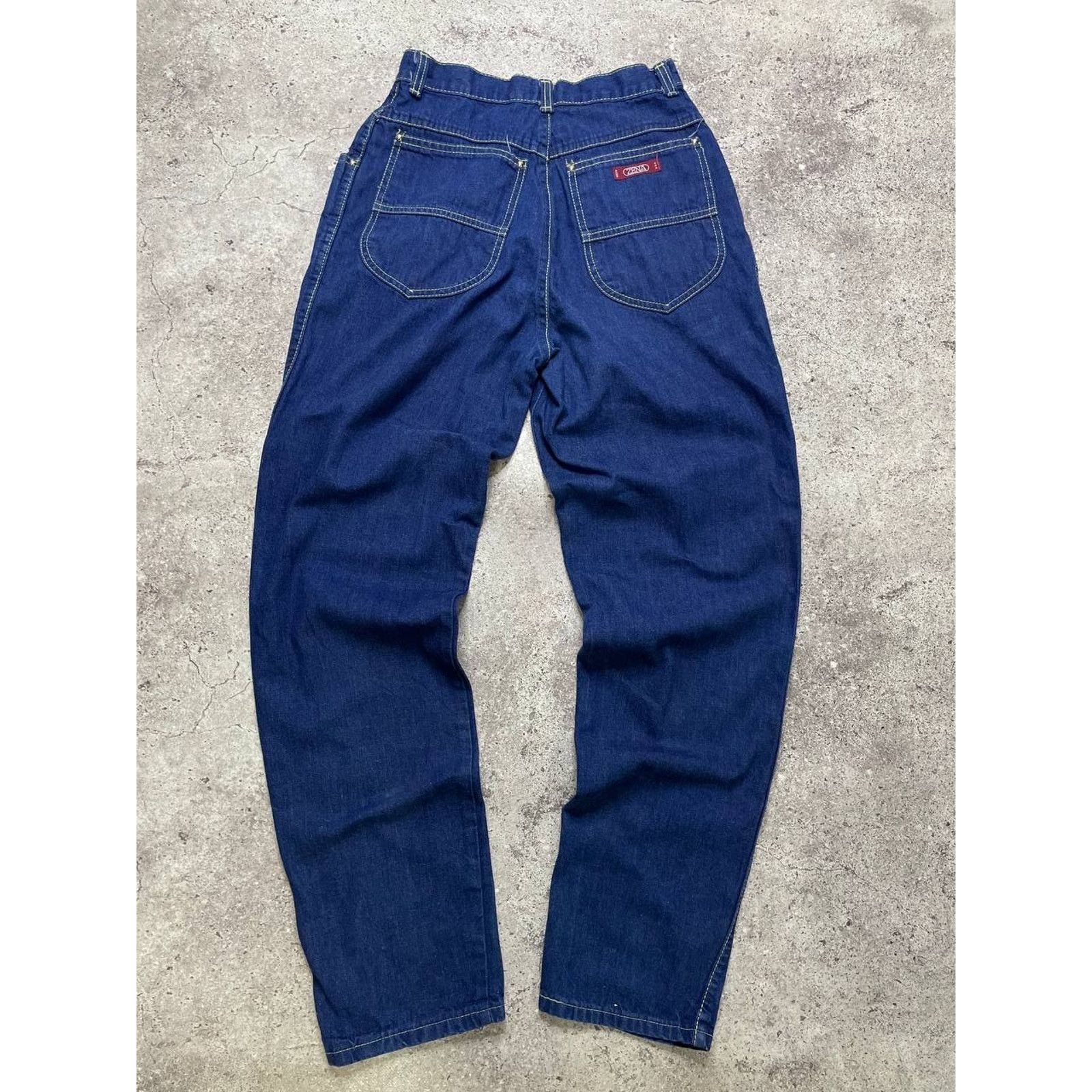 Vintage Vintage Zena High Waist Tapered Leg Jeans S Dark Wash Denim Size 26" / US 2 / IT 38 - 6 Thumbnail