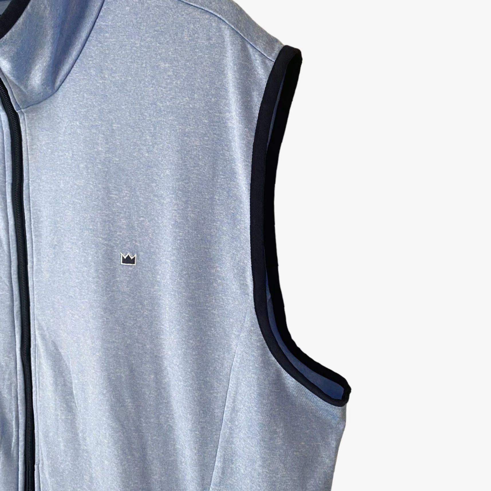 Vintage Crown & Ivy Full Zip Sports Vest Blue Men M Athletic 4-Way Stretch New Vest Size US M / EU 48-50 / 2 - 7 Thumbnail