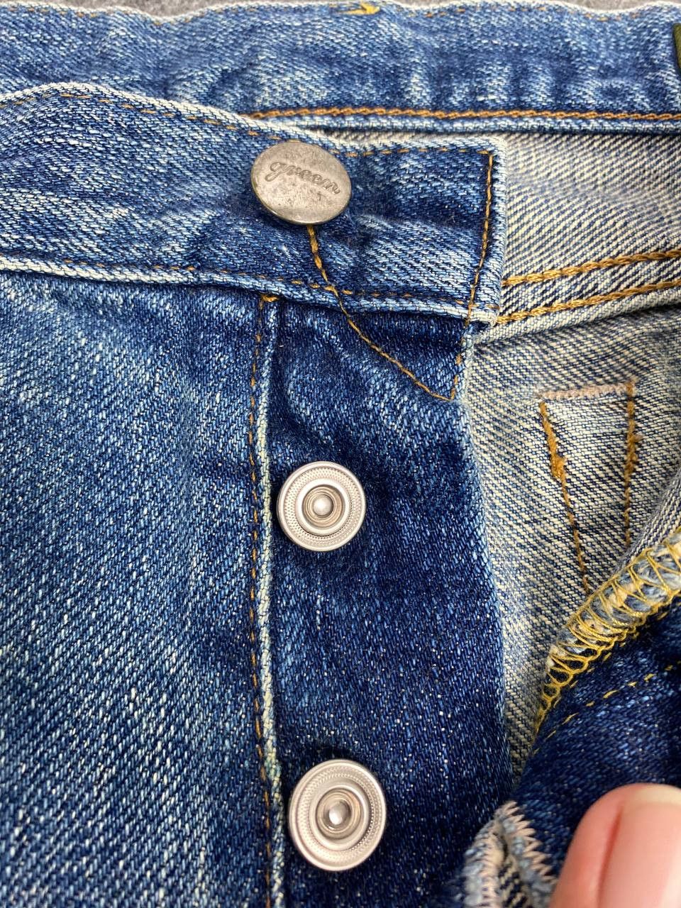 Japanese Brand green bowles co japanese brands selvedge distressed denim Size US 32 / EU 48 - 10 Thumbnail