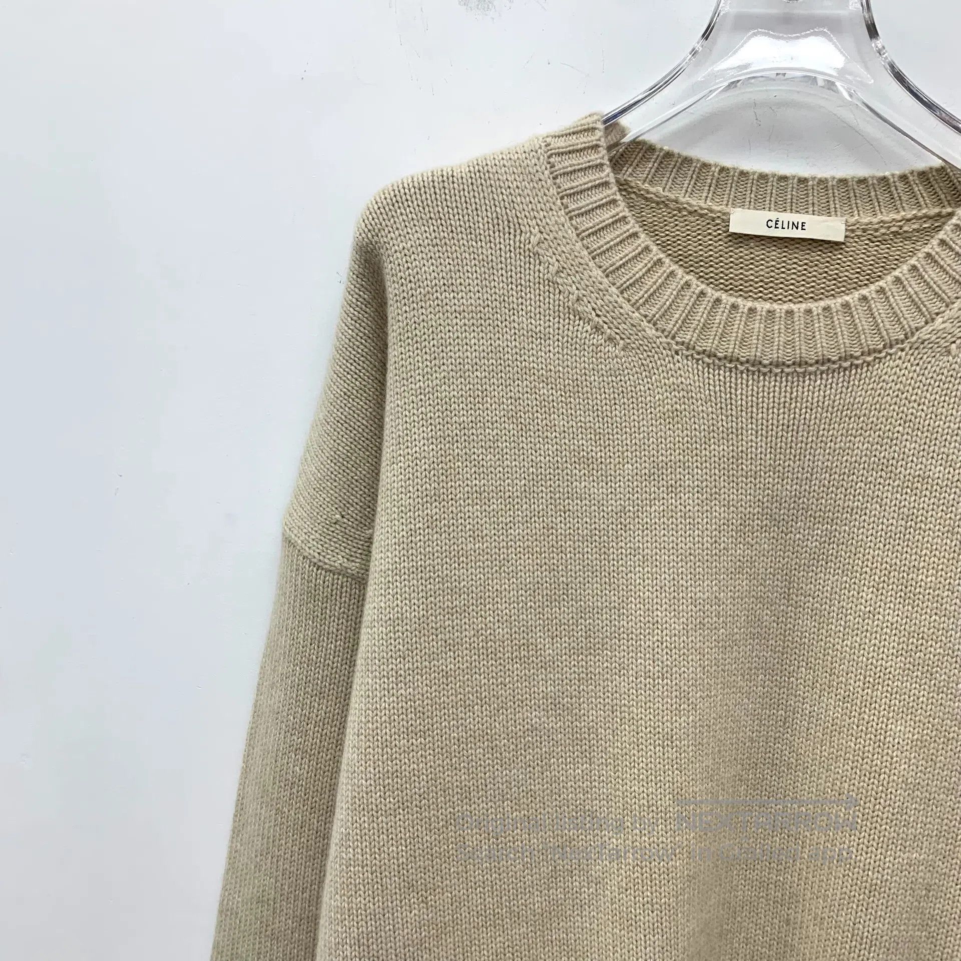 Celine CELINE Brown cashmere round neck long sleeve knitted sweat Size US M / EU 48-50 / 2 - 3 Thumbnail