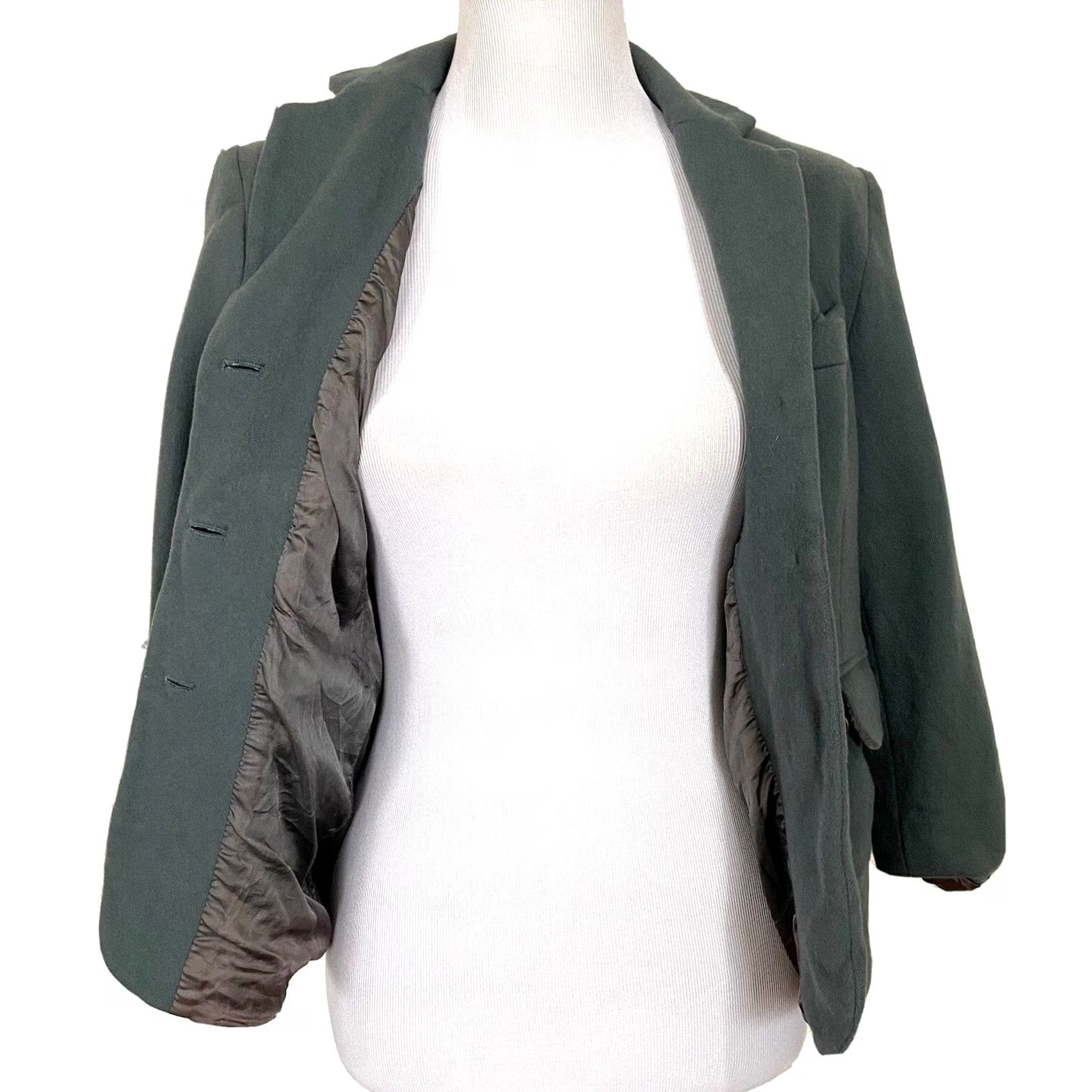 Vintage VINTAGE L.L. Bean Blazer Jacket Wool Cashmere Bluish Gray Women’s 4P Size S / US 4 / IT 40 - 7 Thumbnail