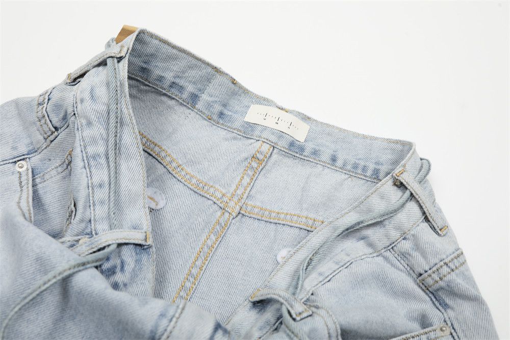 Japanese Brand × Jean American loose distressed men's punk washed ripped jeans Size US 32 / EU 48 - 4 Thumbnail