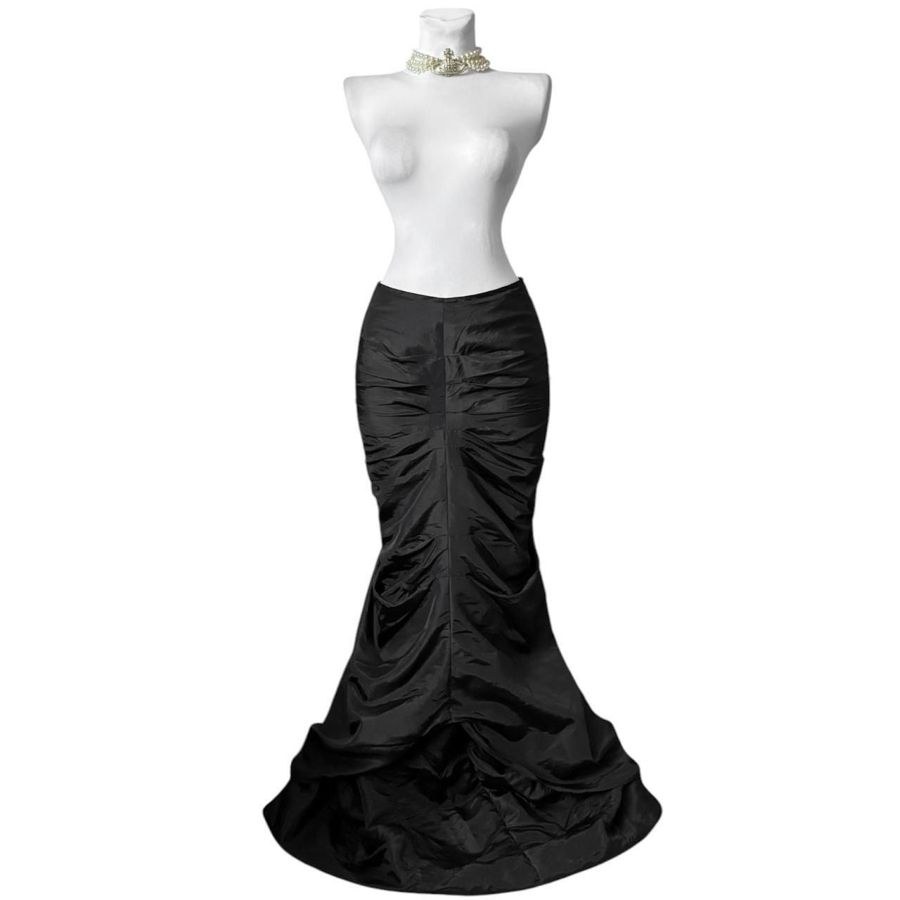 Vintage Avant Garde maxi draped nylon skirt Size 25" / US 0 / IT 36 - 1 Thumbnail