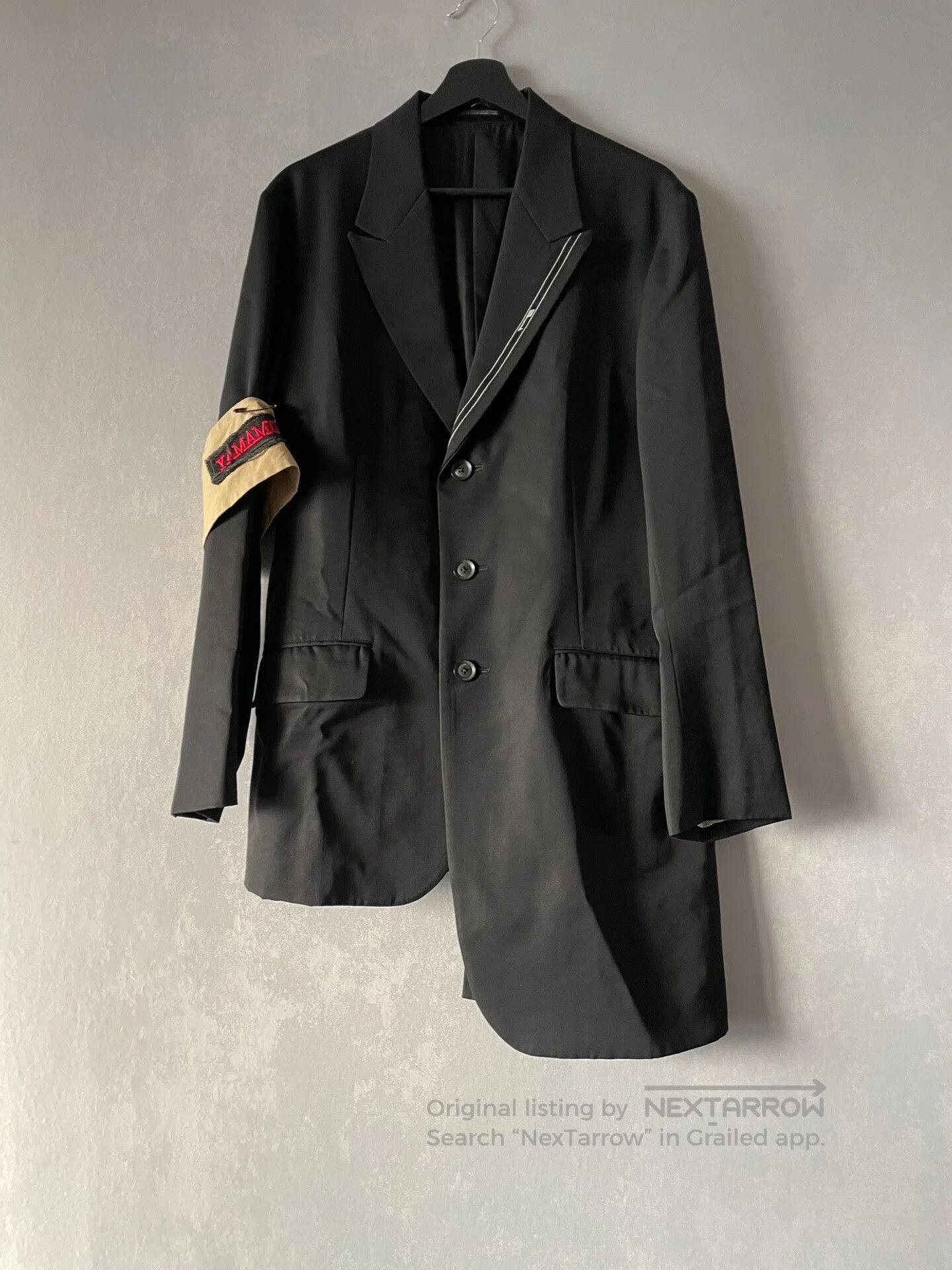 Yohji Yamamoto asymmetrical jacket with sleeve patch by yohji yamamoto. Size US S / EU 44-46 / 1 - 1 Thumbnail