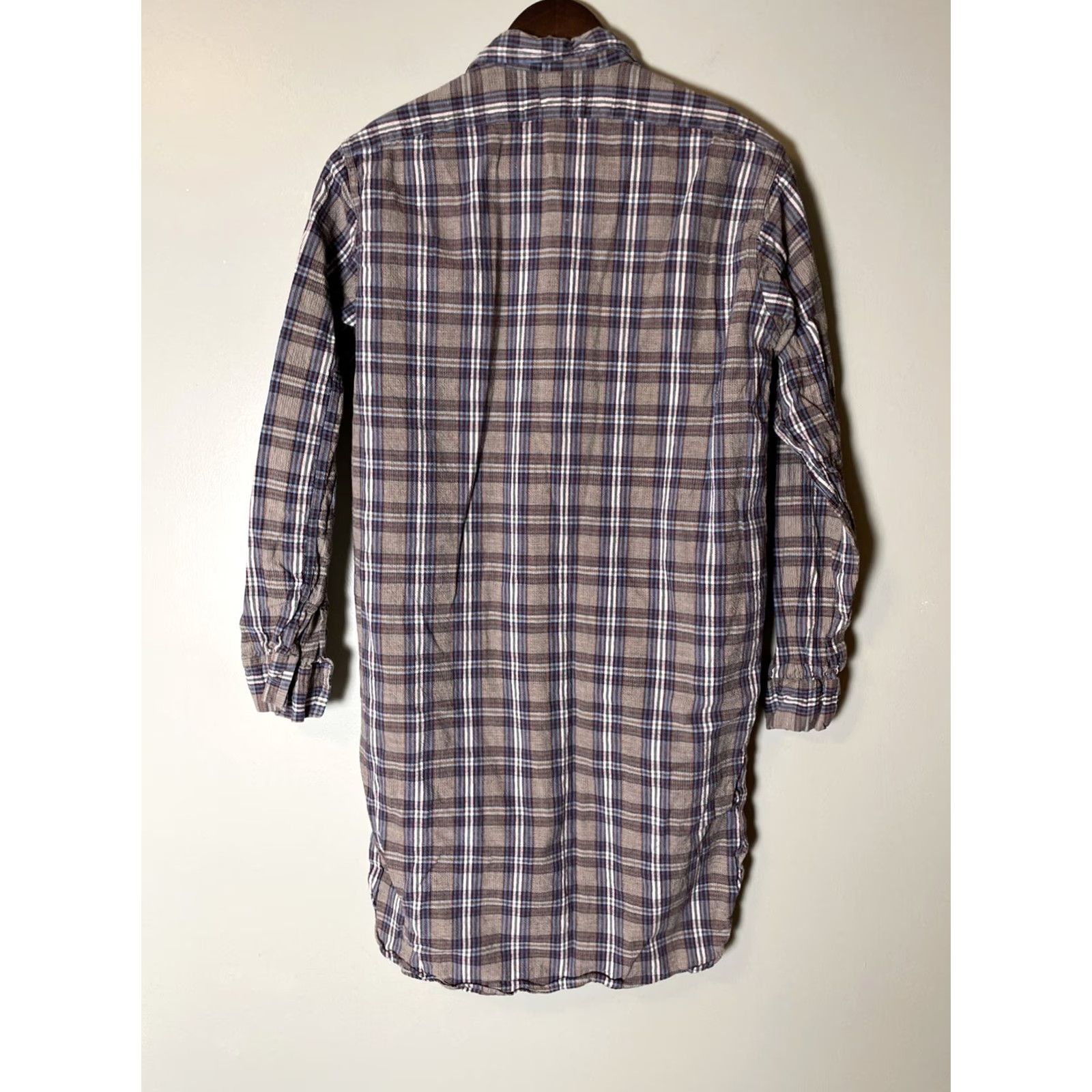 Vintage VINTAGE French 50s Plaid Woven Thick Cotton Work Pullover Peasant Shirt ELTVA Sz 38 Mens Size US M / EU 48-50 / 2 - 4 Thumbnail