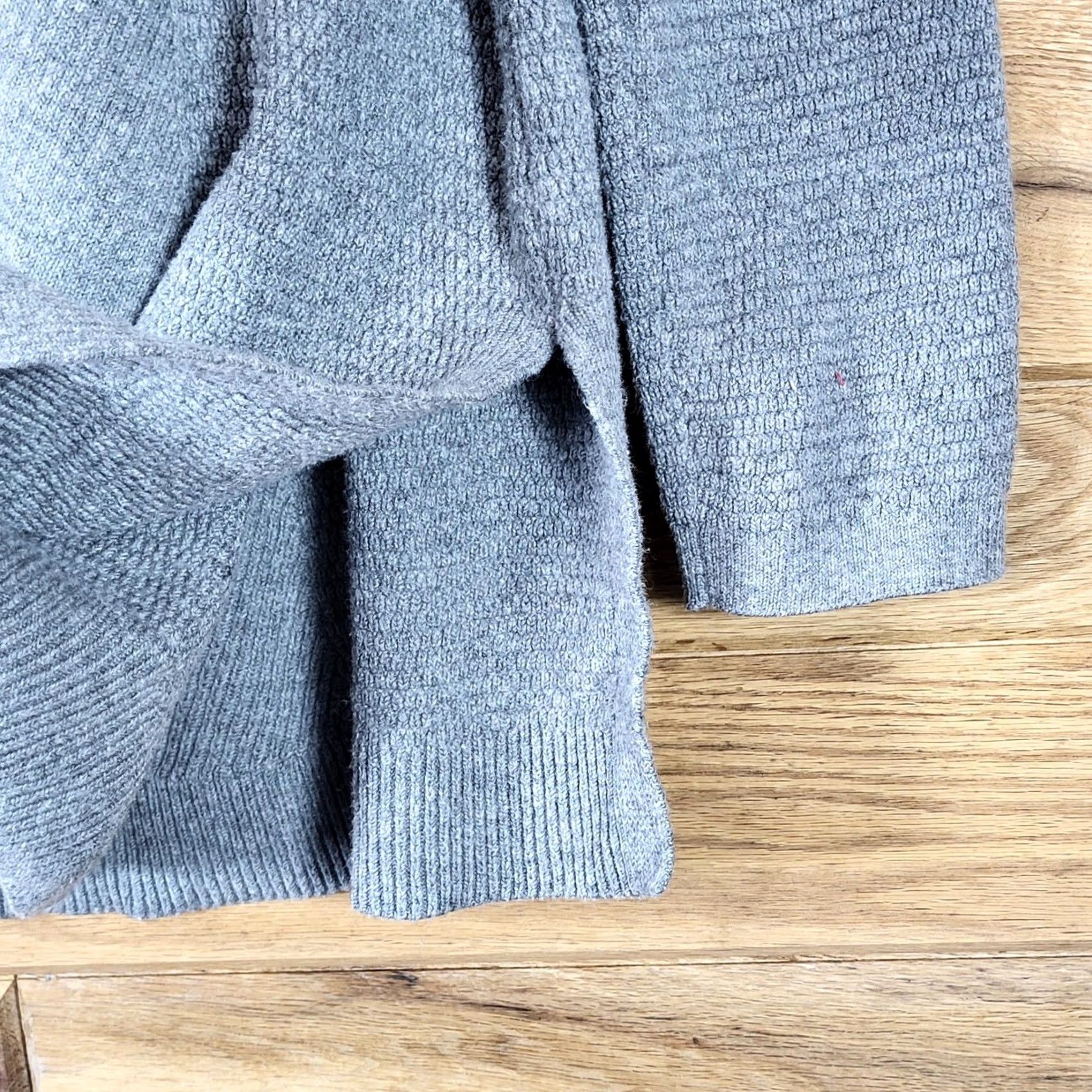 J. Jill J. Jill Sweater Women L V-Neck Textured Knit Long Sleeve Tunic Gray Size L / US 10 / IT 46 - 8 Thumbnail