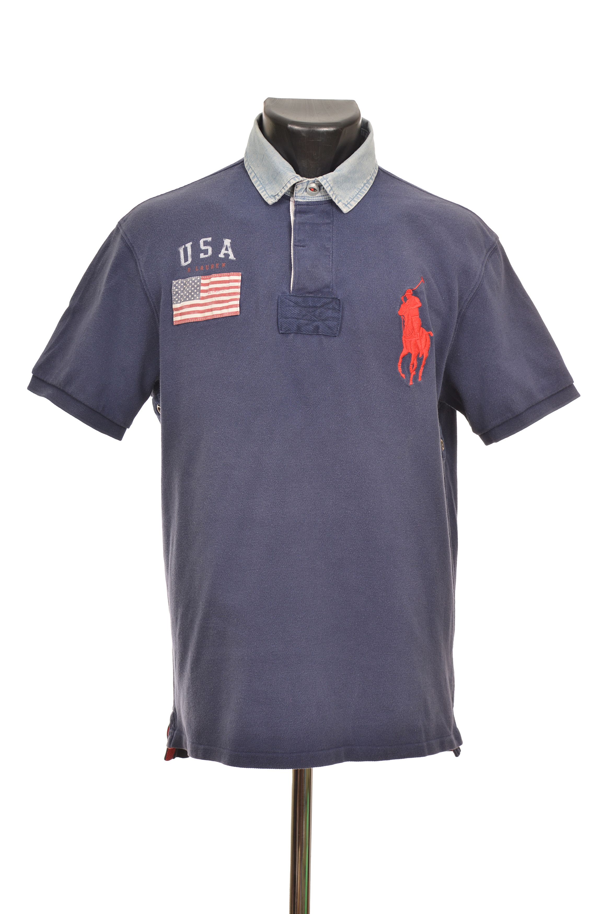 Polo Ralph Lauren Polo Ralph Lauren USA Country Flag Vintage Polo Shirt Size US L / EU 52-54 / 3 - 1 Thumbnail