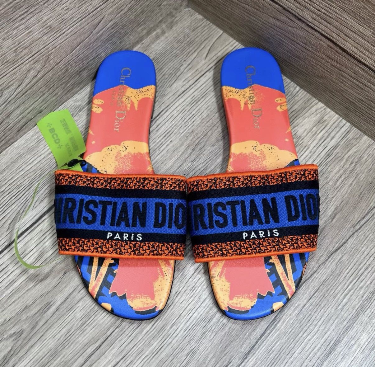 Dior Dior Dway Orange & Blue Slippers J41 Size US 6 / IT 36 - 2 Thumbnail