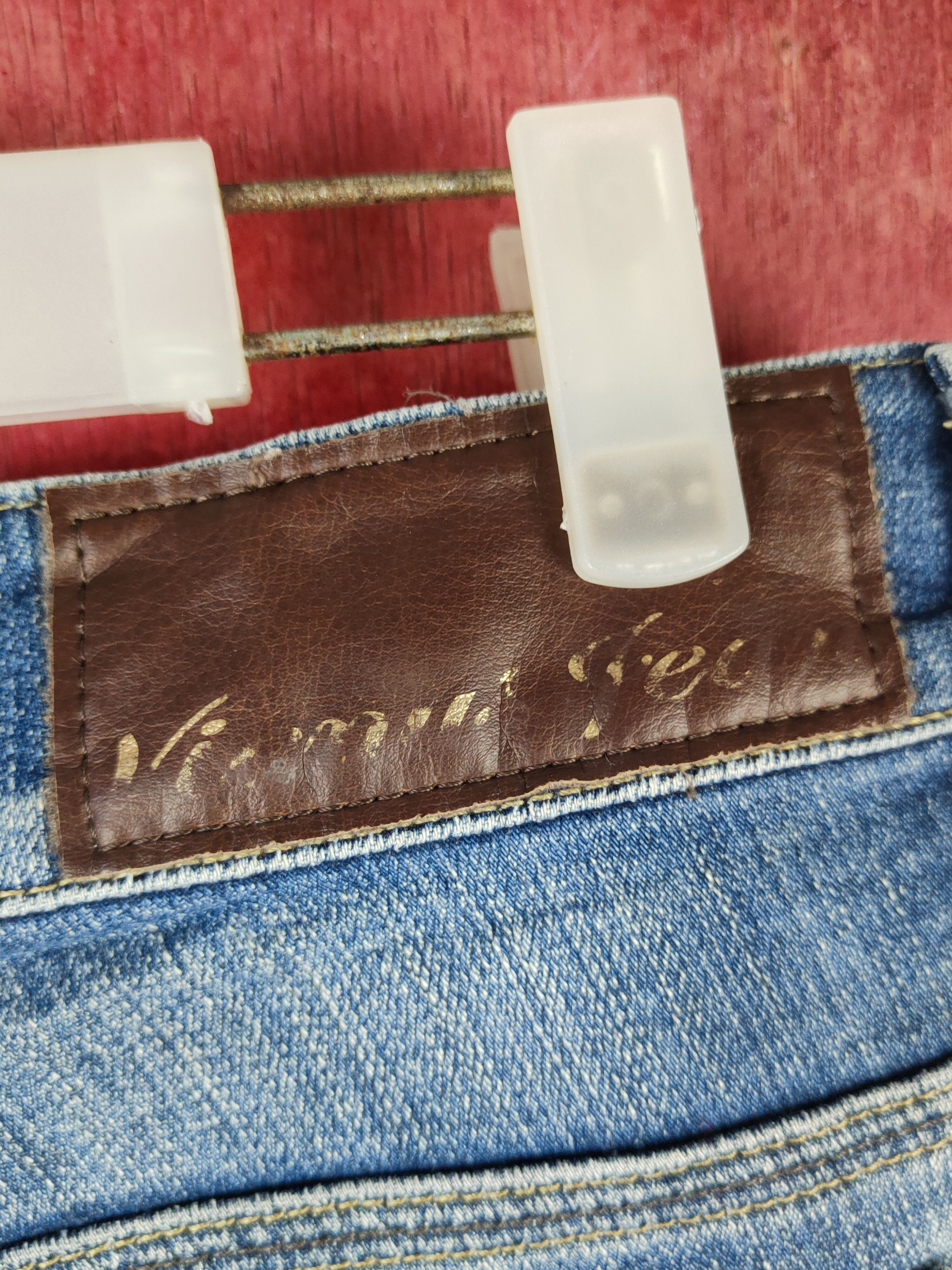 Edwin Something - Edwin Blue Faded Distressed Ripped Jeans #S1808 Size 29" - 10 Thumbnail