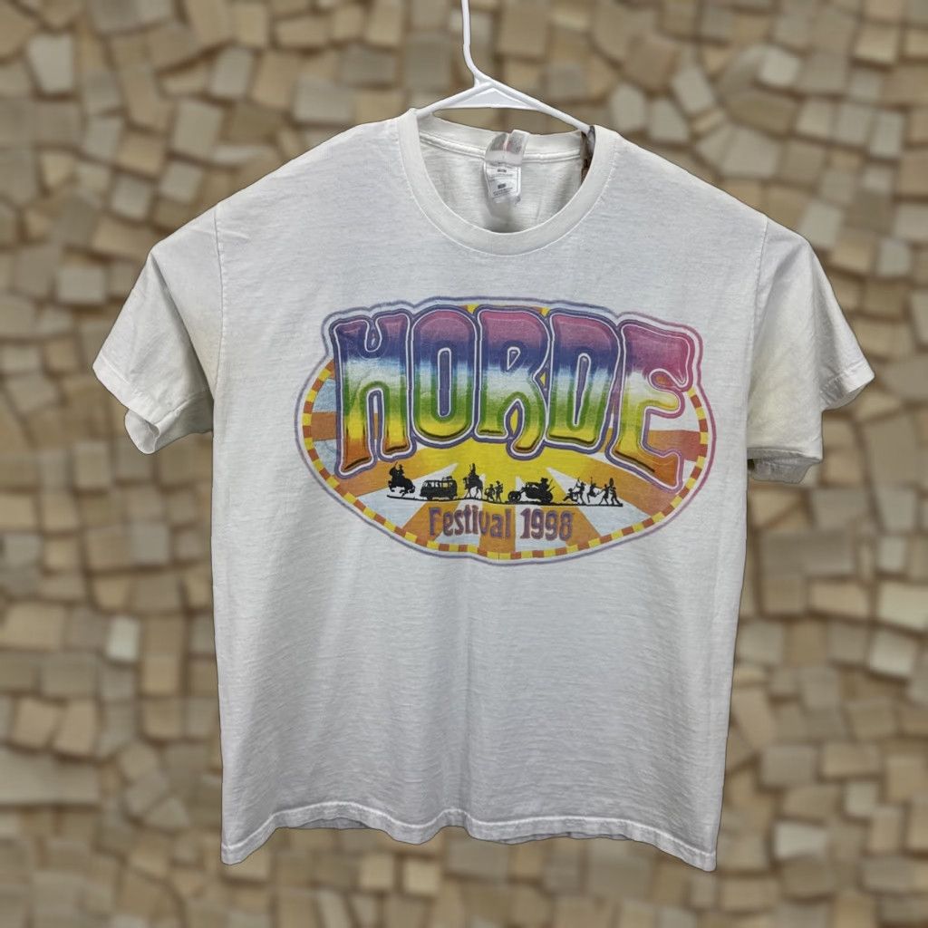 Fruit Of The Loom VINTAGE 90s Horde Festival Blues Traveler Barenaked Ladies Mule XL Band T Shirt Size US XL / EU 56 / 4 - 1 Thumbnail