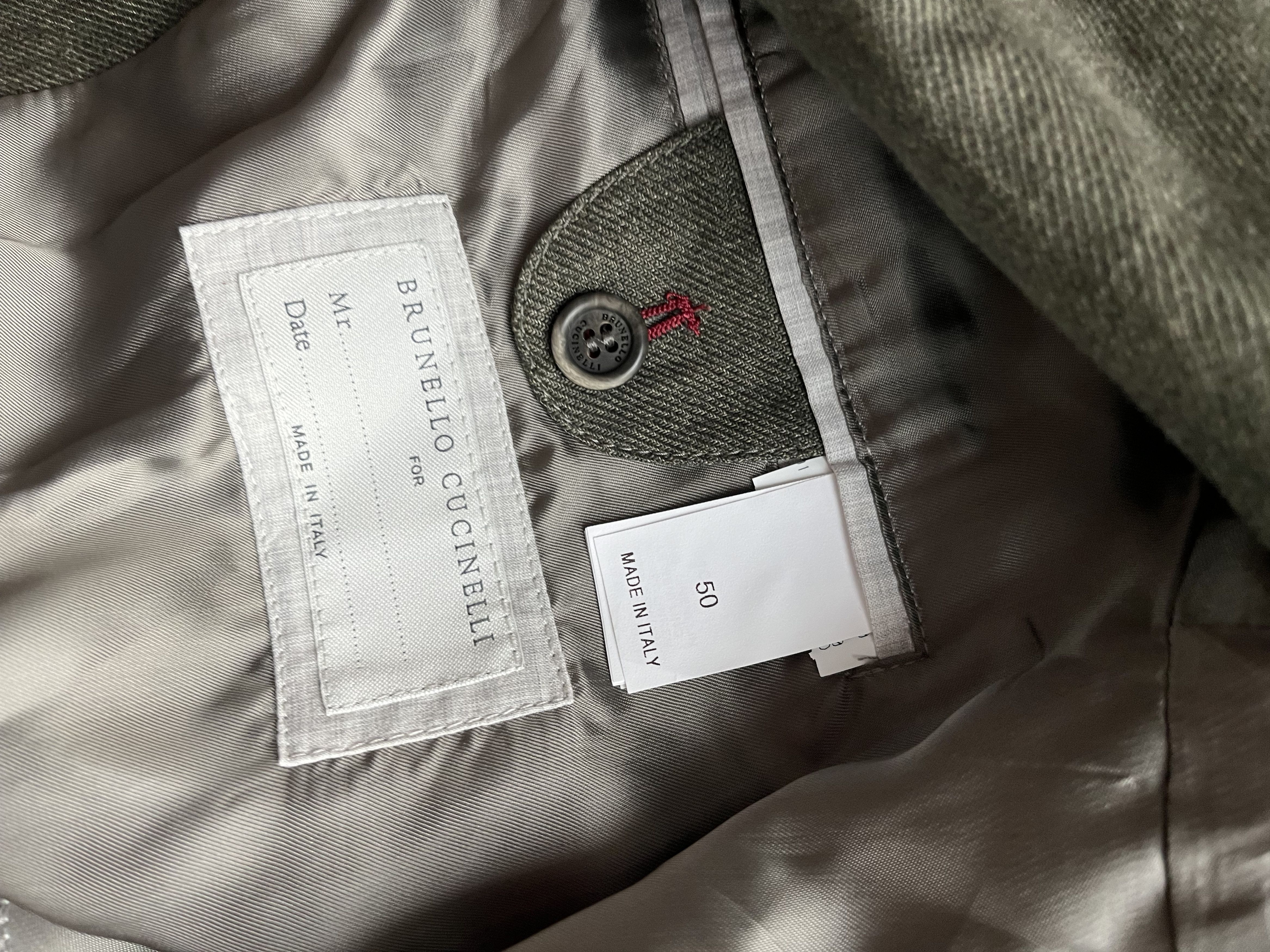 Brunello Cucinelli BRUNELLO CUCINELLI Olive Green Linen Safari Field Jacket Size US M / EU 48-50 / 2 - 8 Thumbnail