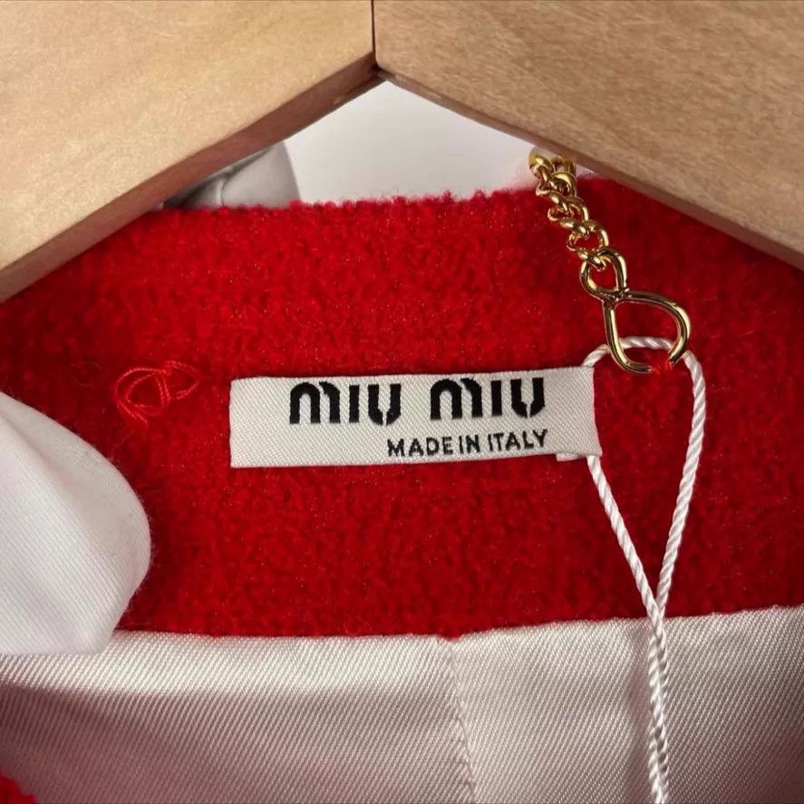 Miu Miu MIU MIU Red Gold-Button Coco Suit 36/38 Size XS / US 0-2 / IT 36-38 - 3 Thumbnail