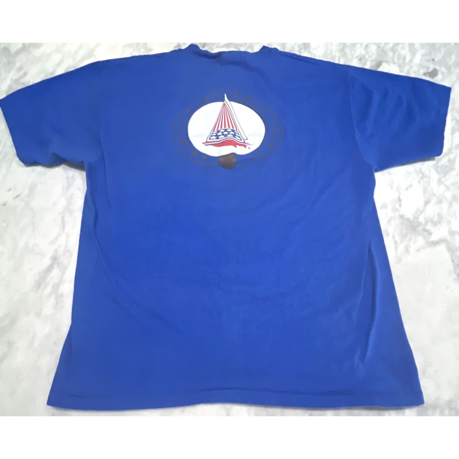 Vintage VINTAGE America’s Cup Challenge Shirt L Blue 1987 Newport Ca Short Sleeve Cotton Mens Size US L / EU 52-54 / 3 - 3 Thumbnail