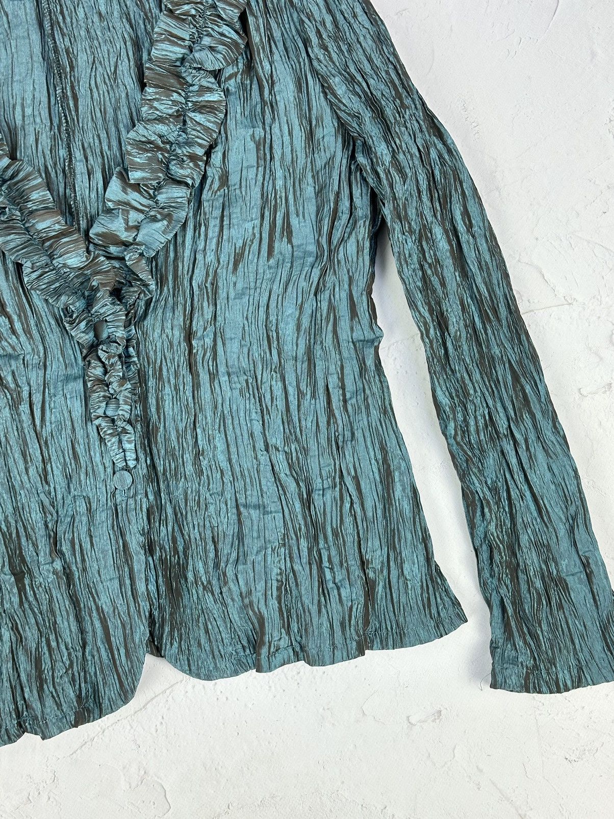 Japanese Brand × Vintage Vintage Pleated Issey Miyake Style Shirt Size M / US 6-8 / IT 42-44 - 4 Thumbnail