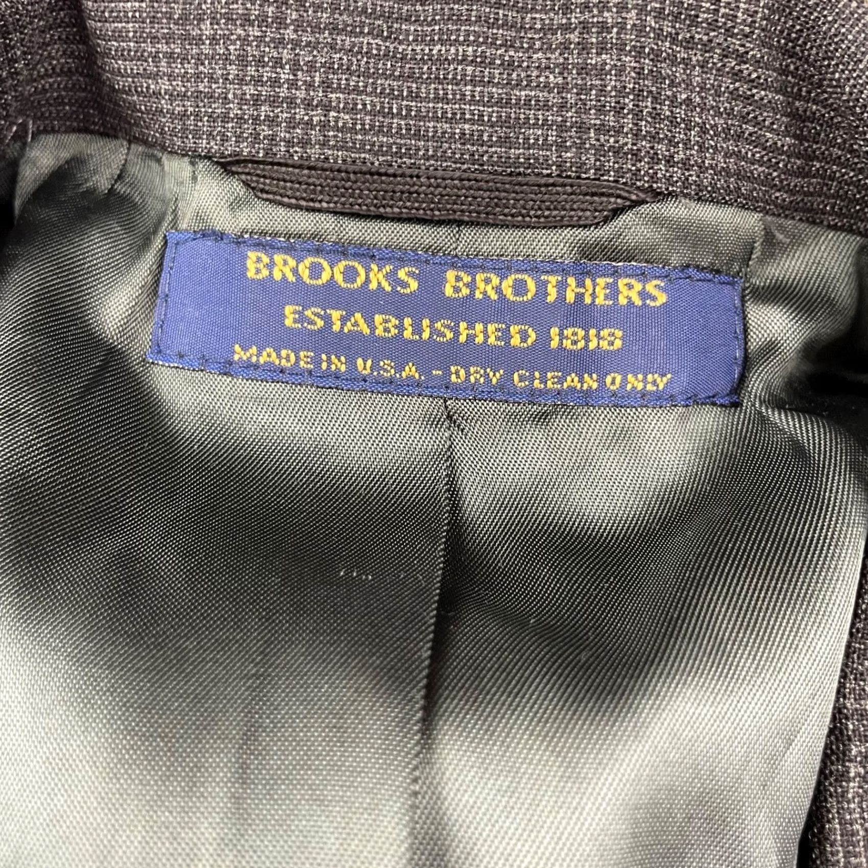 Brooks Brothers VINTAGE Brooks Brothers Blazer Gray Plaid Mens 44L 100% Wool Two-Button USA Size 44R - 5 Thumbnail