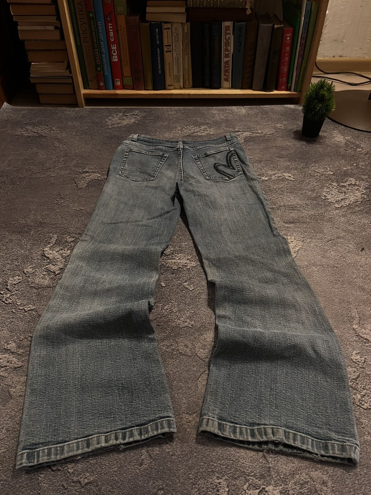 Vintage RARE Swag Light Flared Jeans / Archive Number Nine Style 90s Size US 28 / EU 44 - 1 Thumbnail