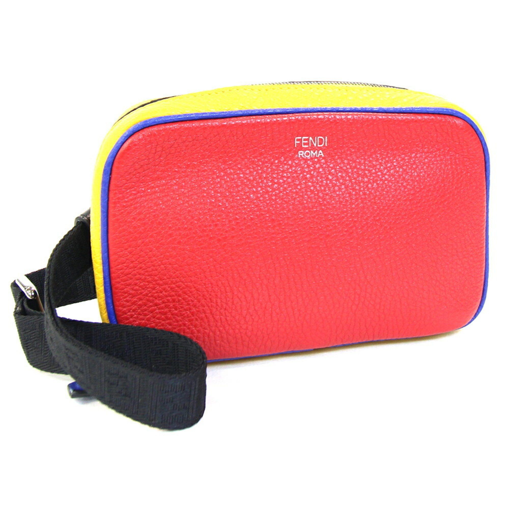Fendi FENDI Shoulder Bag 7AS122 Red Yellow Blue Leather Pochette Women Men Size ONE SIZE - 1 Thumbnail