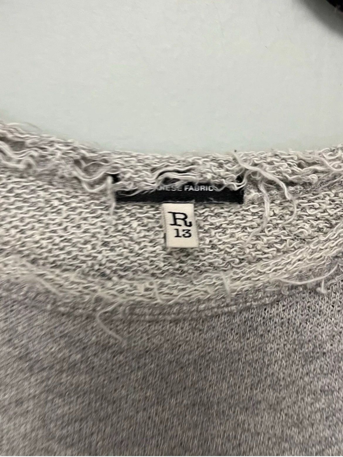 R13 Shredded Edge Oversized Crewneck. Medium Size M / US 6-8 / IT 42-44 - 13 Thumbnail