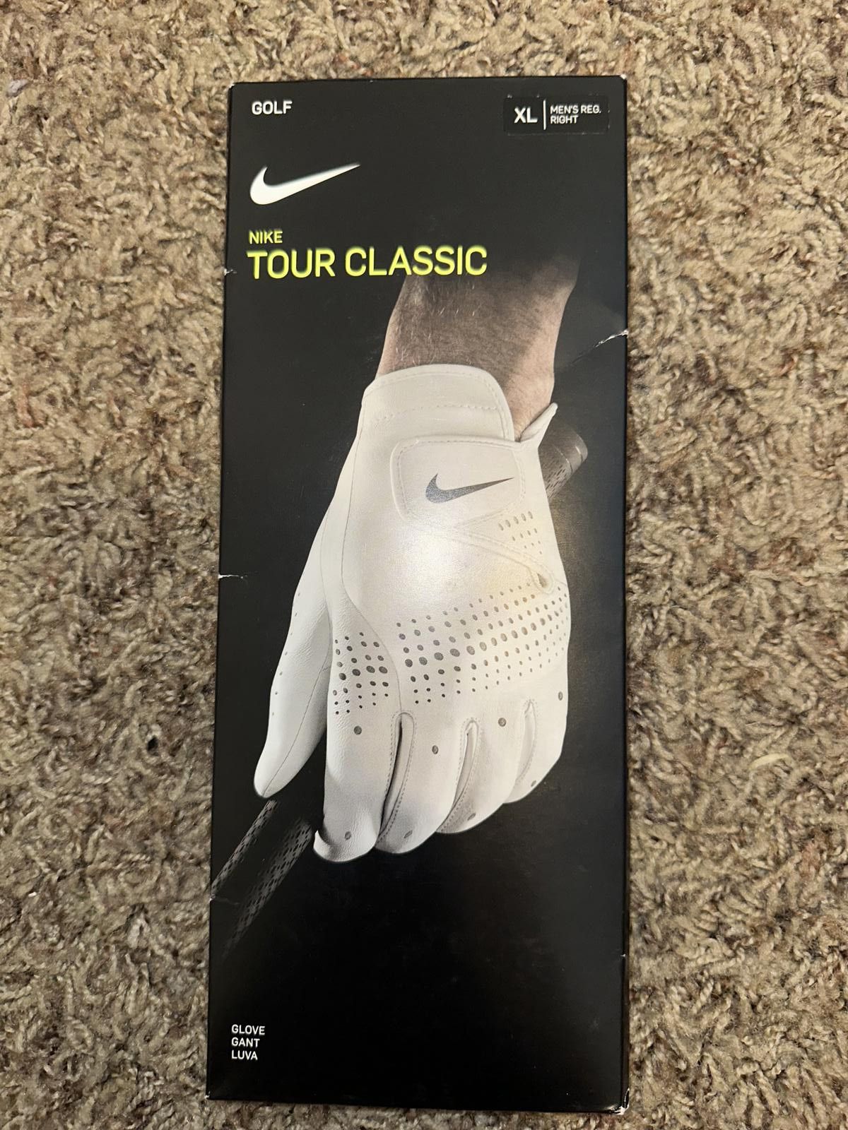 Nike Nike Tour Classic Men’s Regular White Right Golf Glove New Size ONE SIZE - 1 Thumbnail