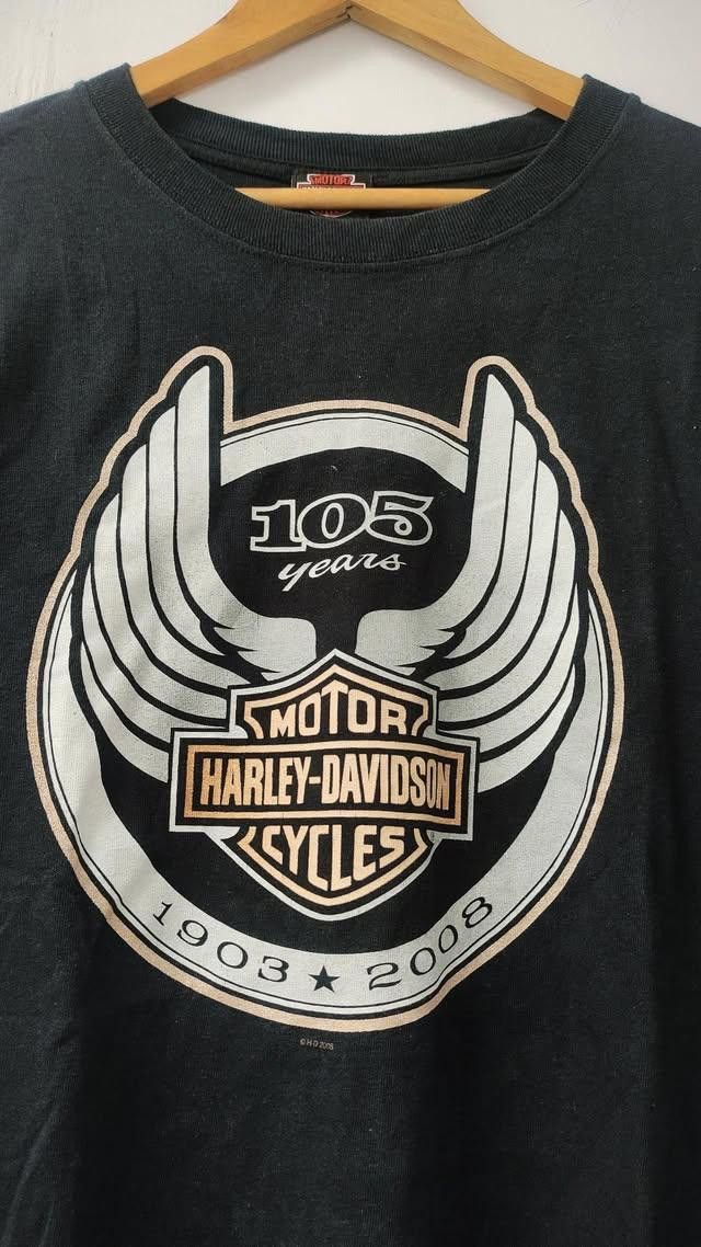 Harley Davidson × RAGEBLUE × Vintage Vintage 105 years aniversary Harley Davidson Shirt Tee Size US L / EU 52-54 / 3 - 4 Thumbnail