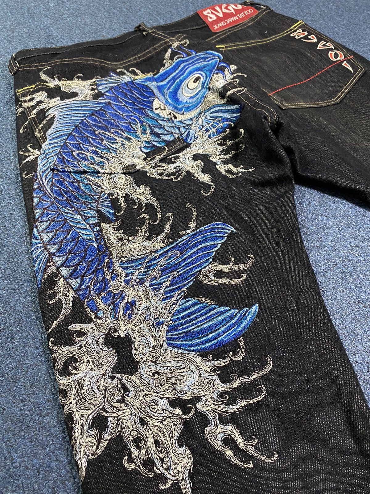 Japanese Brand Sugoi - Blue Koi Fish Size US 34 / EU 50 - 4 Thumbnail