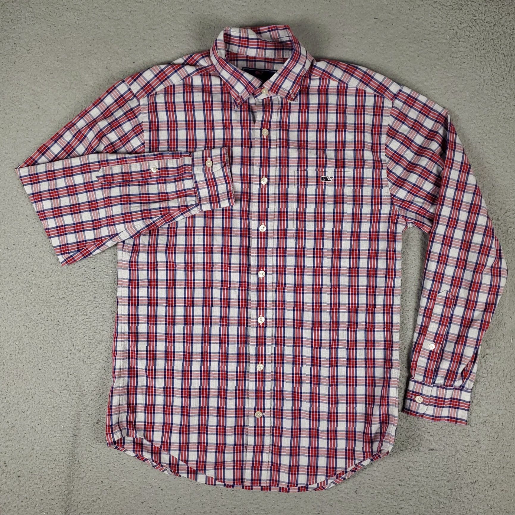 Vineyard Vines Vineyard Vines Shirt Mens Small Red Plaid Classic Fit Button Up Long Sleeve Size US S / EU 44-46 / 1 - 2 Thumbnail