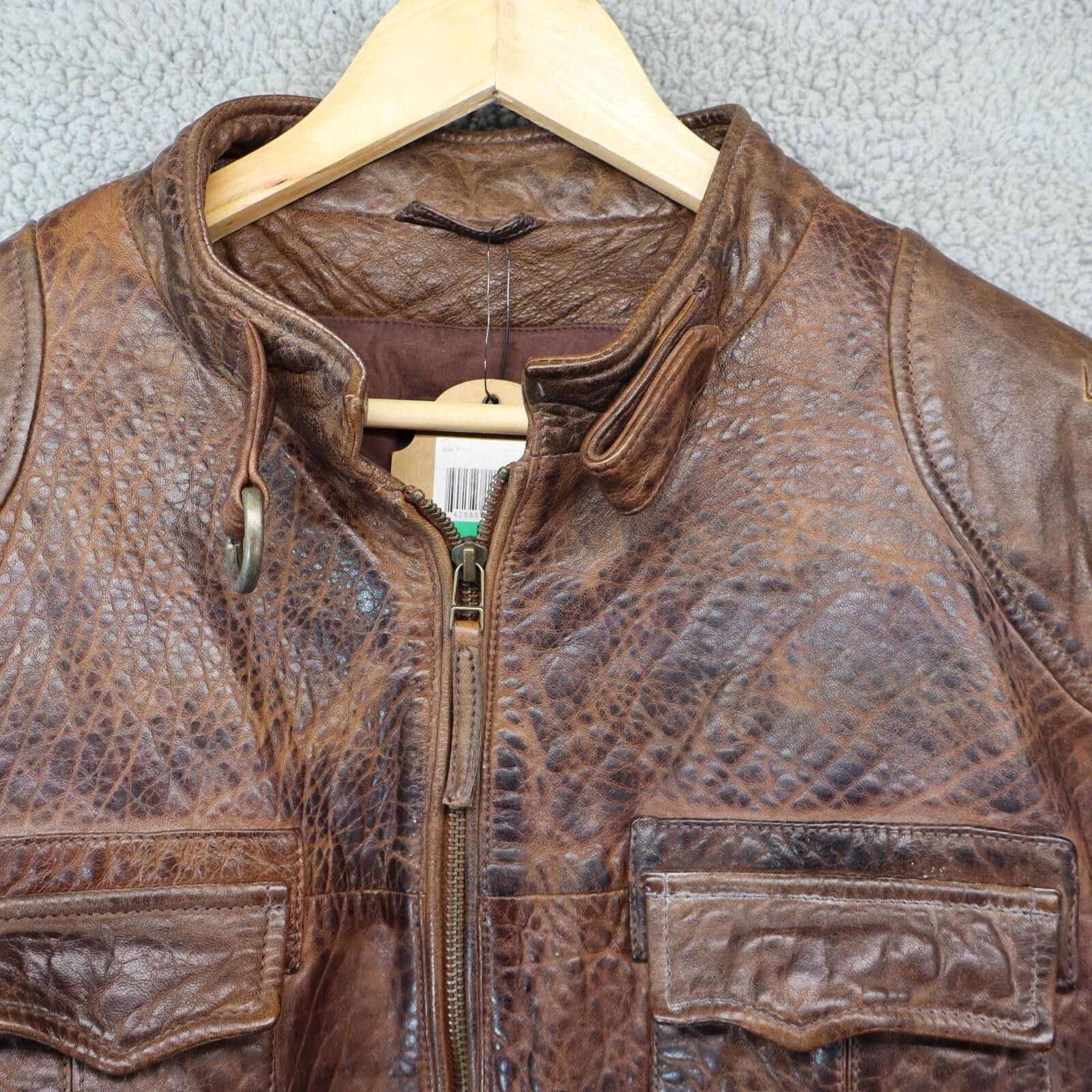 Other BS Leather Jacket Men Large Bomber Snap Textured MSRP $398 Size US L / EU 52-54 / 3 - 2 Thumbnail
