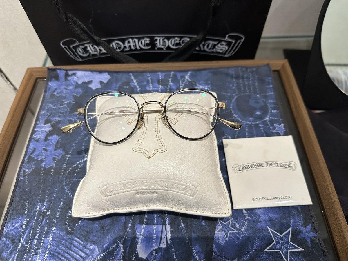 Chrome Hearts Chrome hearts glasses bone prone IV - gold | Grailed