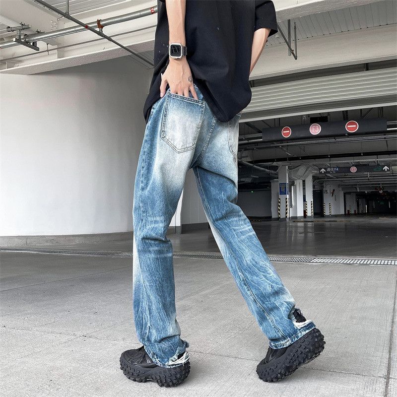 Japanese Brand × Jean Retro loose casual tie dye ripped jeans Size US 32 / EU 48 - 3 Thumbnail