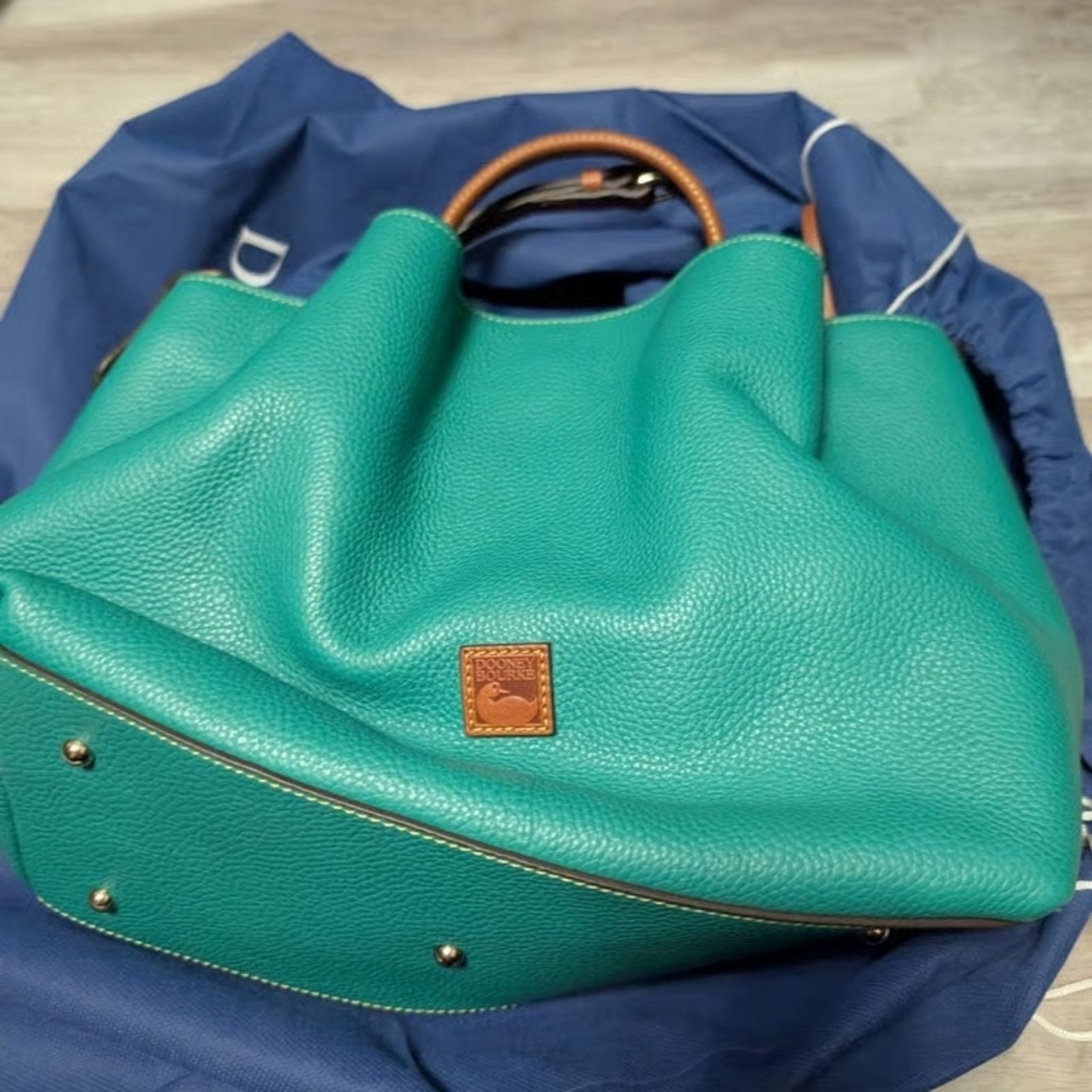 Dooney & Bourke Dooney & Bourke Aqua Leather Shoulder Bag Size ONE SIZE - 2 Thumbnail