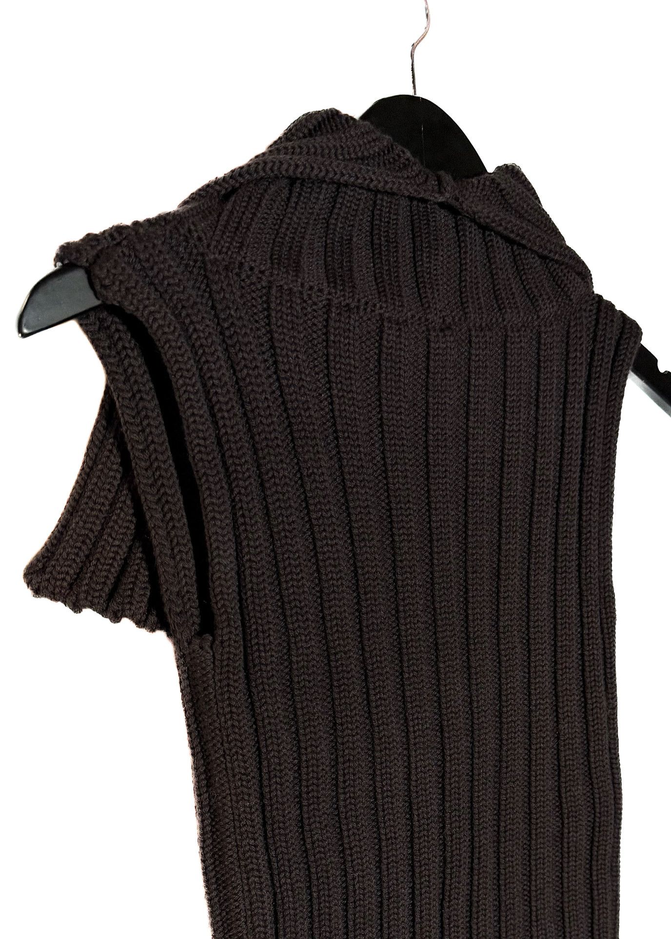 Dolce & Gabbana Dolce & Gabbana Brown Sleeveless Oversized Collar Knit Top Size XS / US 0-2 / IT 36-38 - 4 Thumbnail