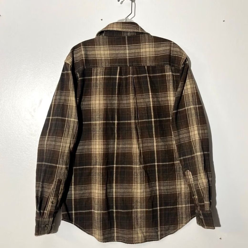 MILLY VINTAGE Old Mill Plaid Brown Button Down Long Sleeve Casual Shirt Mens Medium Brown Plaid Shirt M Long Sleeve Casual Mens Shirt Brown Size US M / EU 48-50 / 2 - 4 Thumbnail