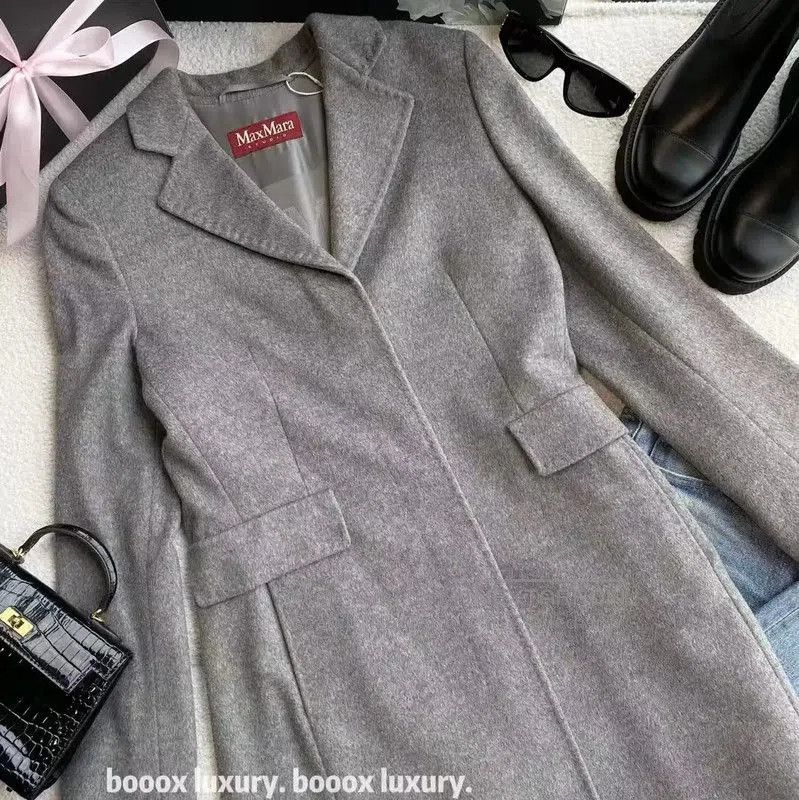 Max Mara MaxMara Women's Grey Wool Coat . Size XXS / US 00 / IT 34 - 4 Thumbnail