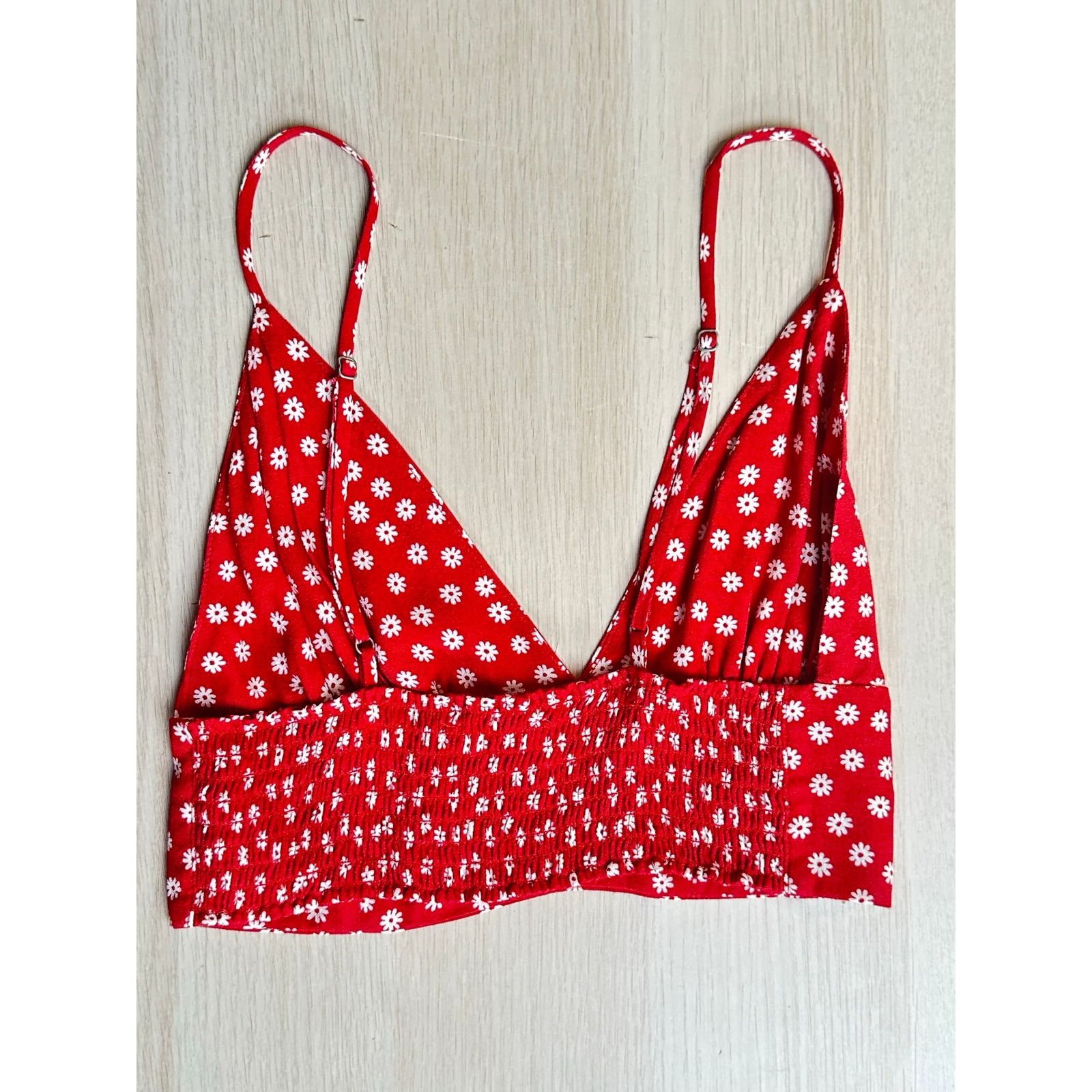 Reformation Reformation Red Floral Top - Size 4 - New Size S / US 4 / IT 40 - 2 Thumbnail