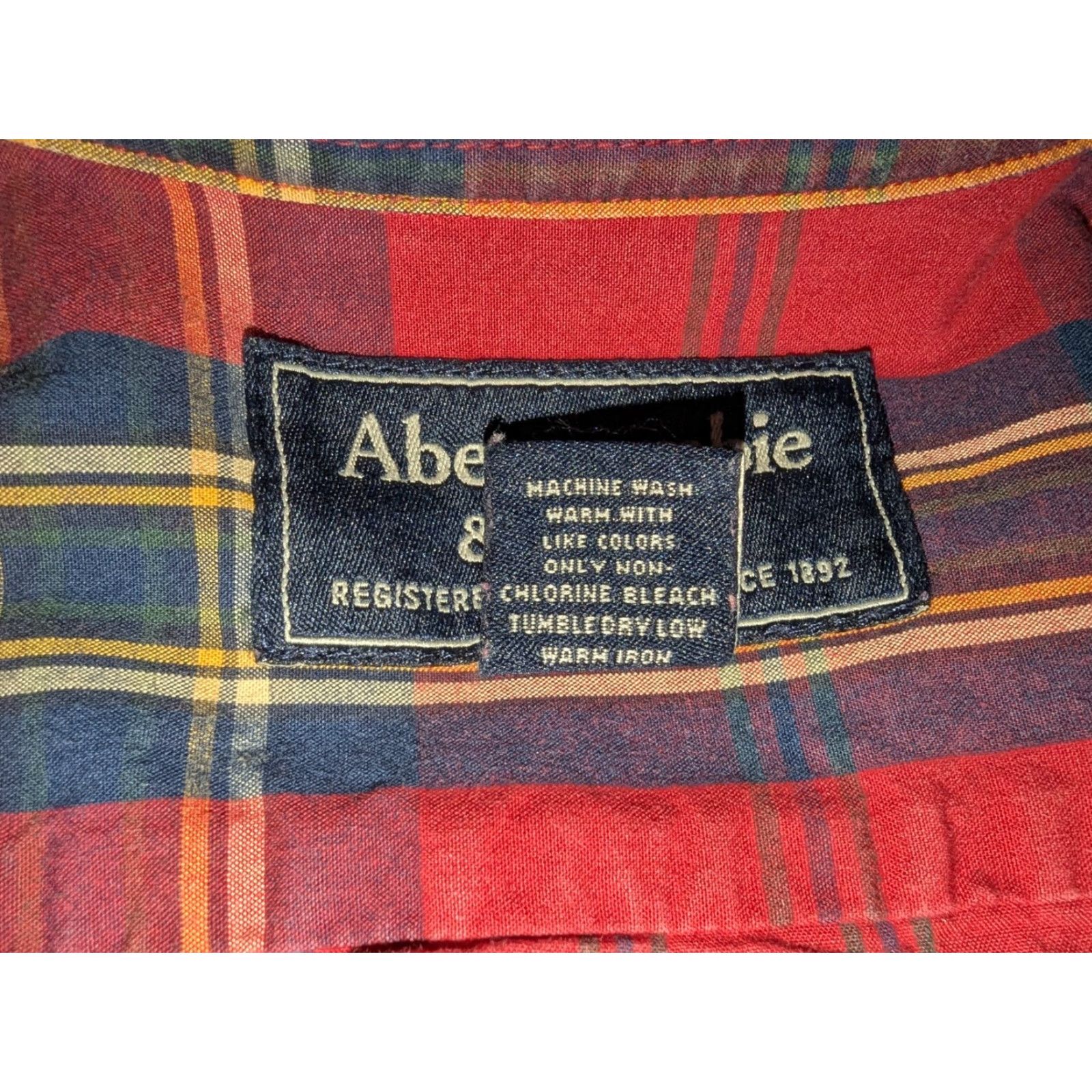 Abercrombie & Fitch Abercrombie & Fitch Shirt Mens S Plaid Button-Up Long Sleeve Casual Classic Colorful Preppy Size US S / EU 44-46 / 1 - 4 Thumbnail