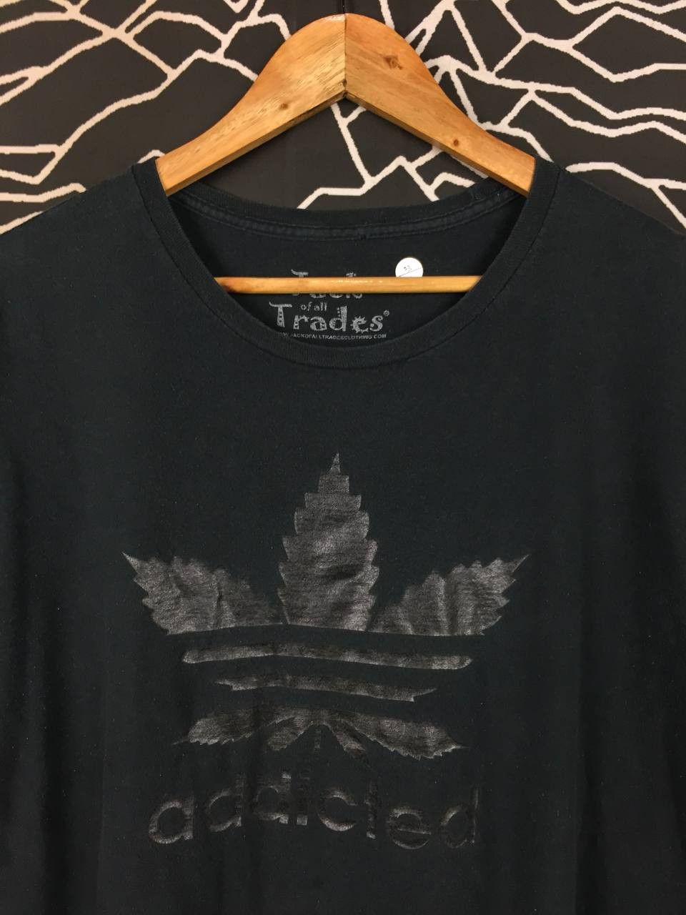 Vintage Jack Of All Trades Addicted Cannabis Logo Parody Tee Size L Size US L / EU 52-54 / 3 - 3 Thumbnail