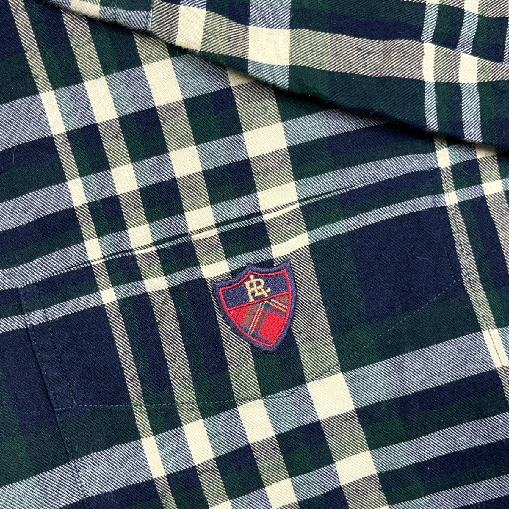 Ralph Lauren Ralph Lauren Button-Up Shirt Men L Blue Plaid Flannel Slim Crest VTG Size US L / EU 52-54 / 3 - 4 Thumbnail