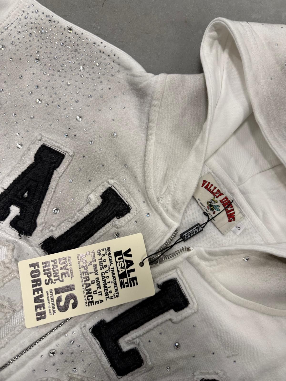 Vale Vale Forever Valley Dreams White Classico Zip Up Hoodie New Size US XL / EU 56 / 4 - 3 Thumbnail