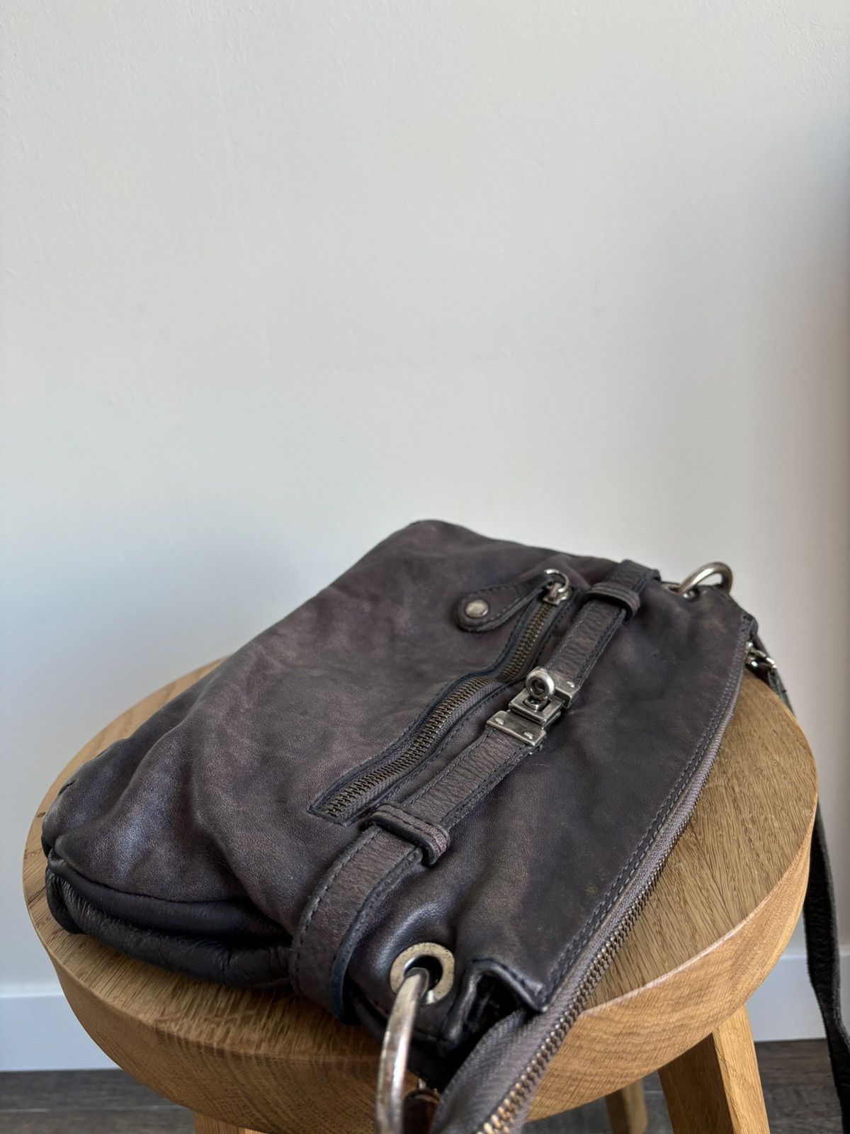 Vintage Vintage Mer Du Sud Leather Croosbody Bag Size ONE SIZE - 6 Thumbnail