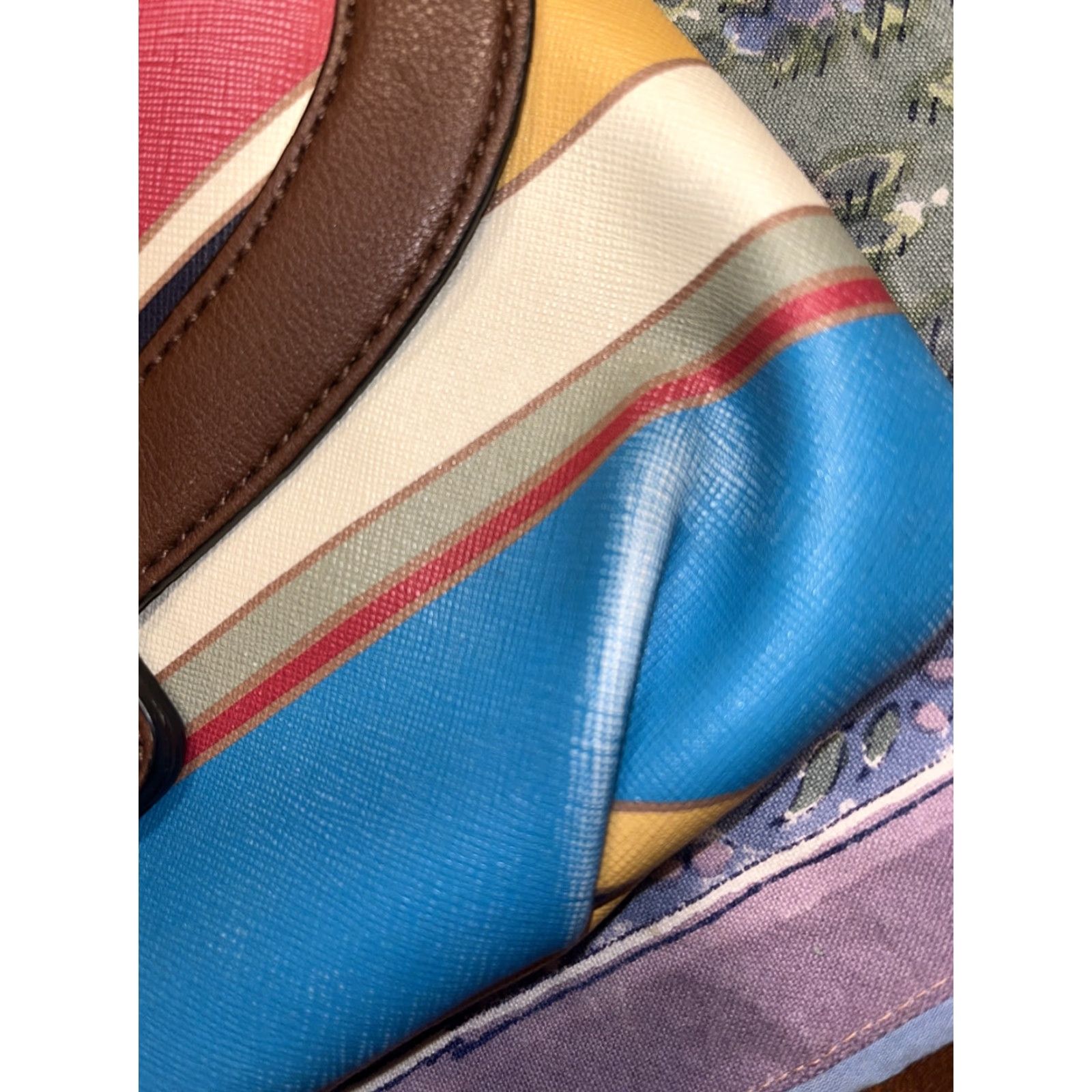 Chaps Chaps Ralph Lauren Multicolor Striped Crossbody Clutch Bag Small with Detachable Strap for Women Size ONE SIZE - 5 Thumbnail
