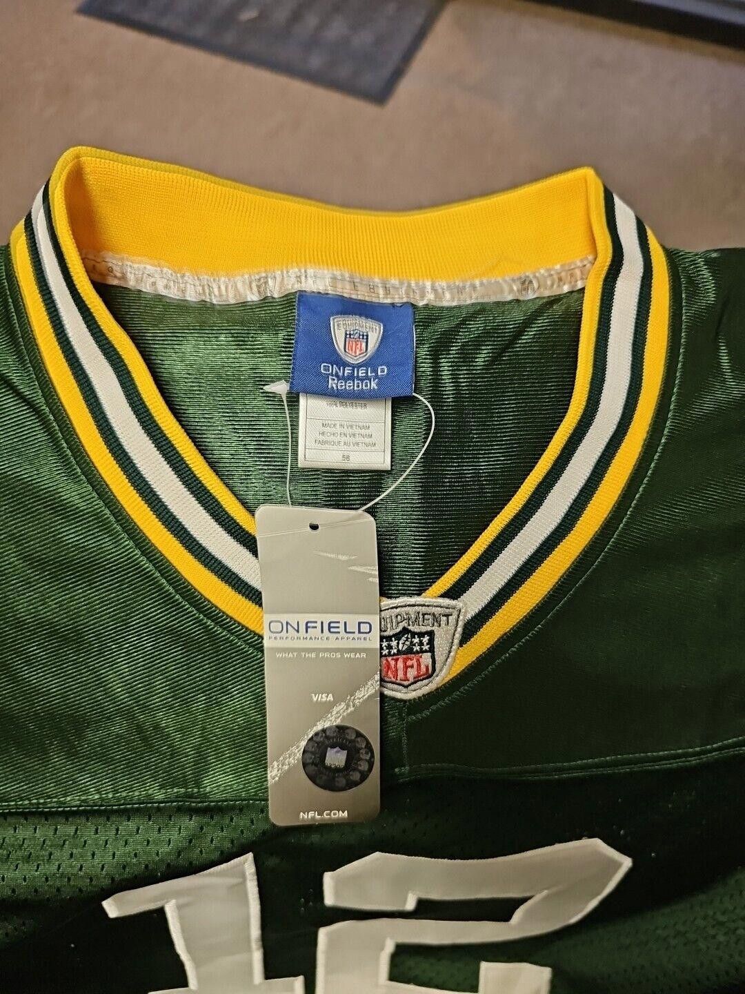 Reebok Reebok OnField Aaron Rodgers Sewn Packers #12 XL New W Tags Size ONE SIZE - 2 Thumbnail