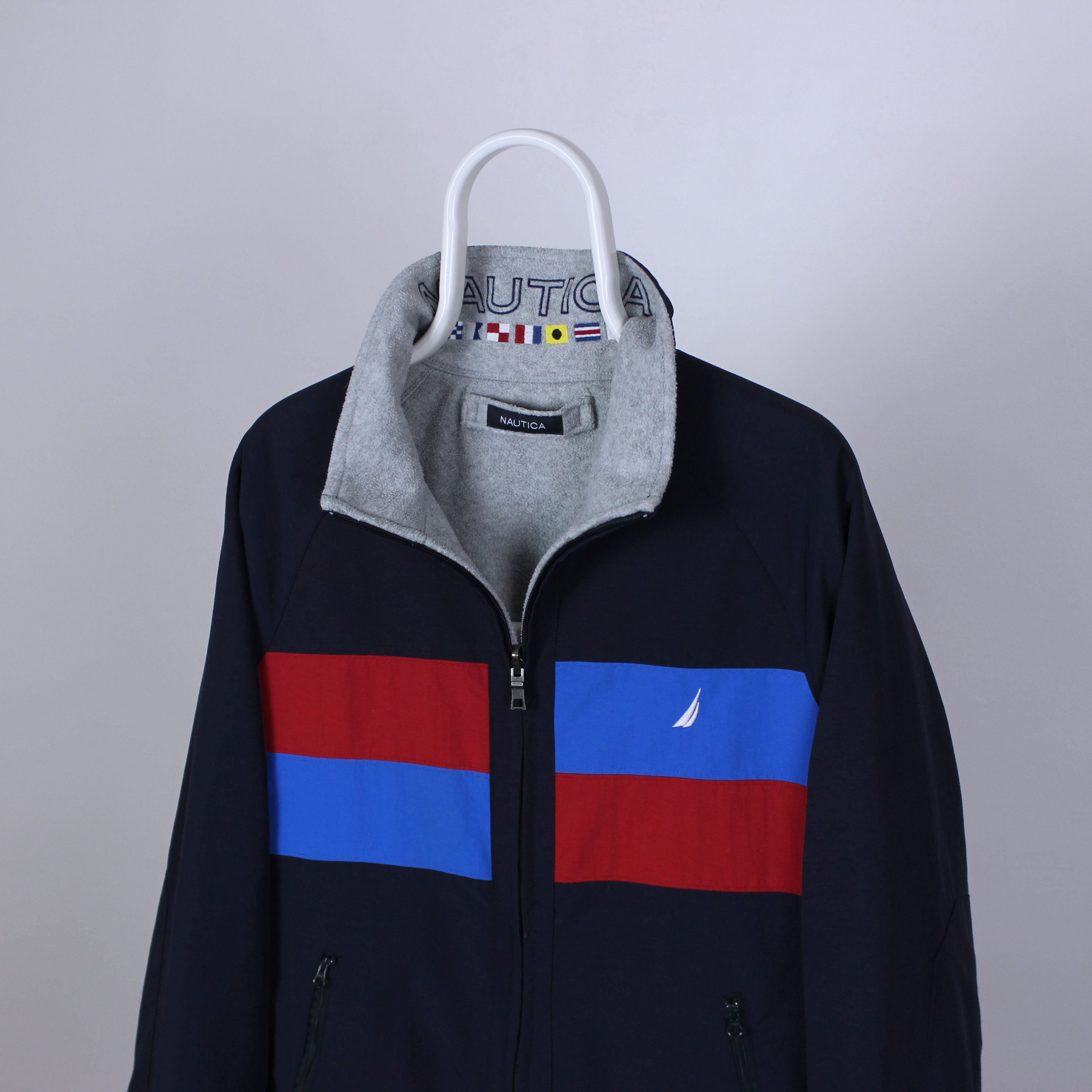 Nautica Nautica reversible jacket men M fleece nylon Size US M / EU 48-50 / 2 - 1 Thumbnail