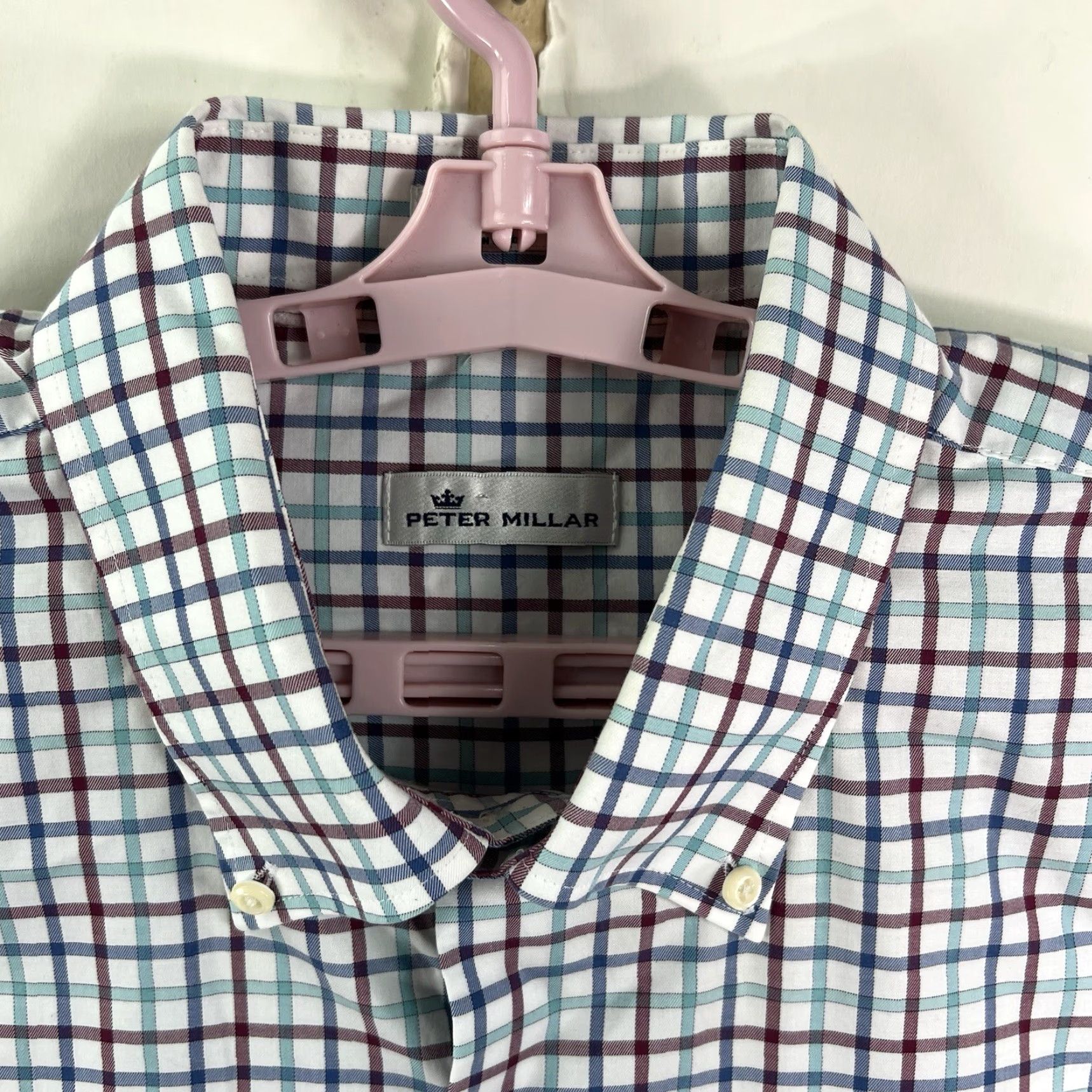 Peter Millar Peter Millar Shirt Men’s Button-Up Long Sleeve XL Multicolor Check, Classic, Preppy, Summer Comfort Size US XL / EU 56 / 4 - 3 Thumbnail