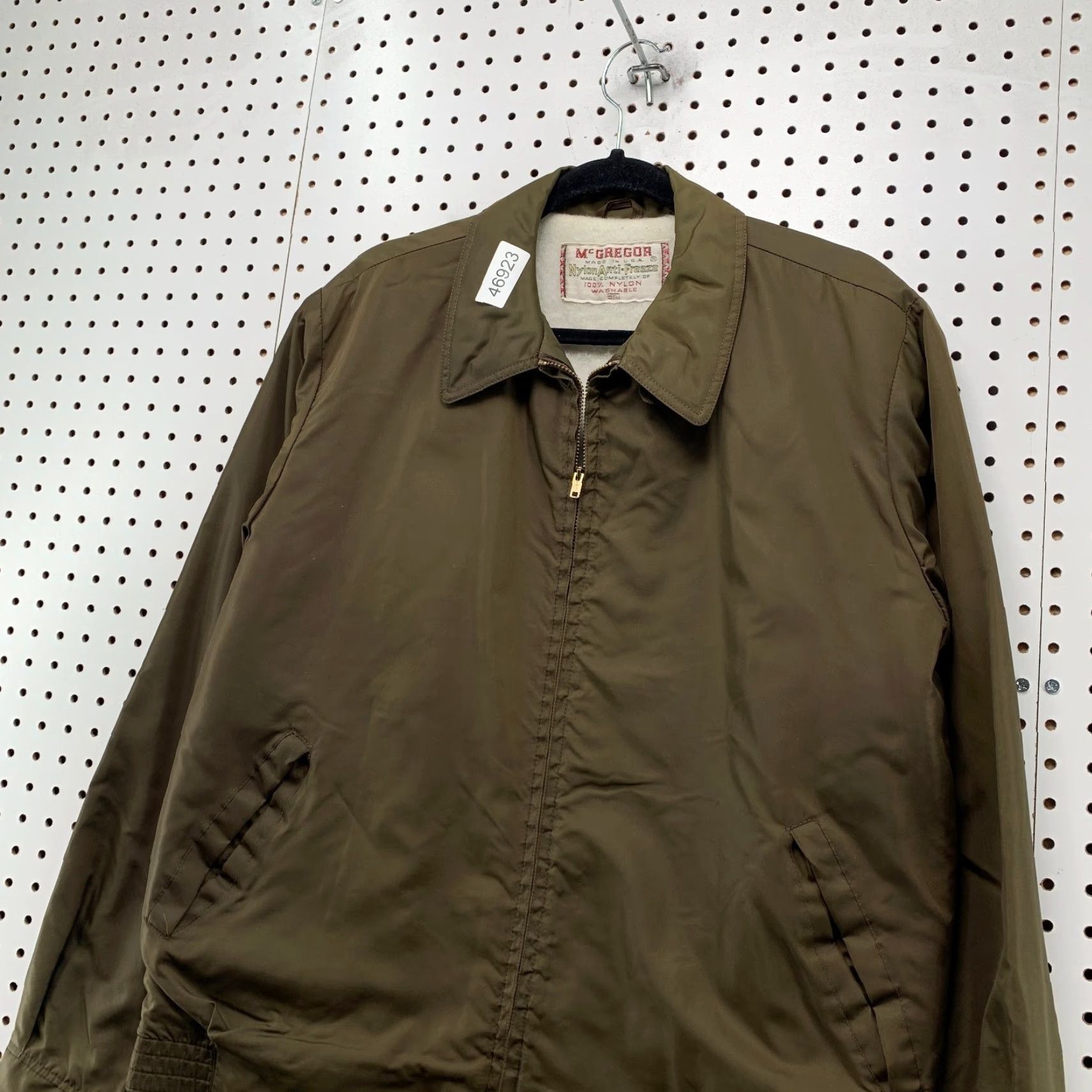 McGregor VINTAGE McGregor Bomber Jacket Mens 42 Brown Nylon Fleece USA Size US XS / EU 42 / 0 - 6 Thumbnail