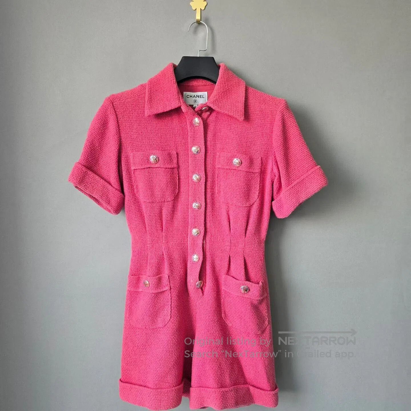Chanel pink woven romper by Chanel. Size 40" / US 18 - 1 Thumbnail